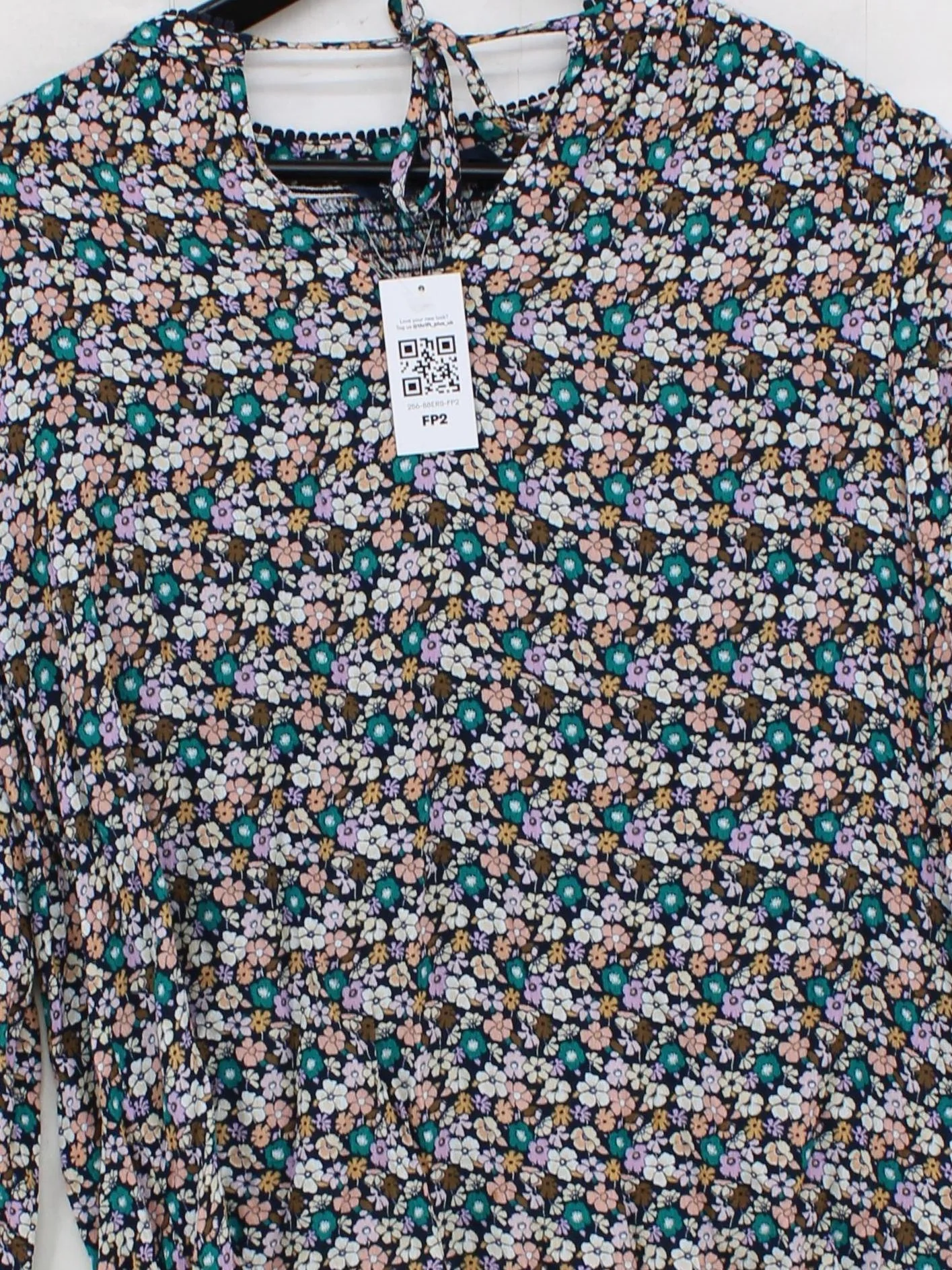 Crew Clothing Women's Blouse UK 12 Multi Viscose with Cotton Basic - Image 3