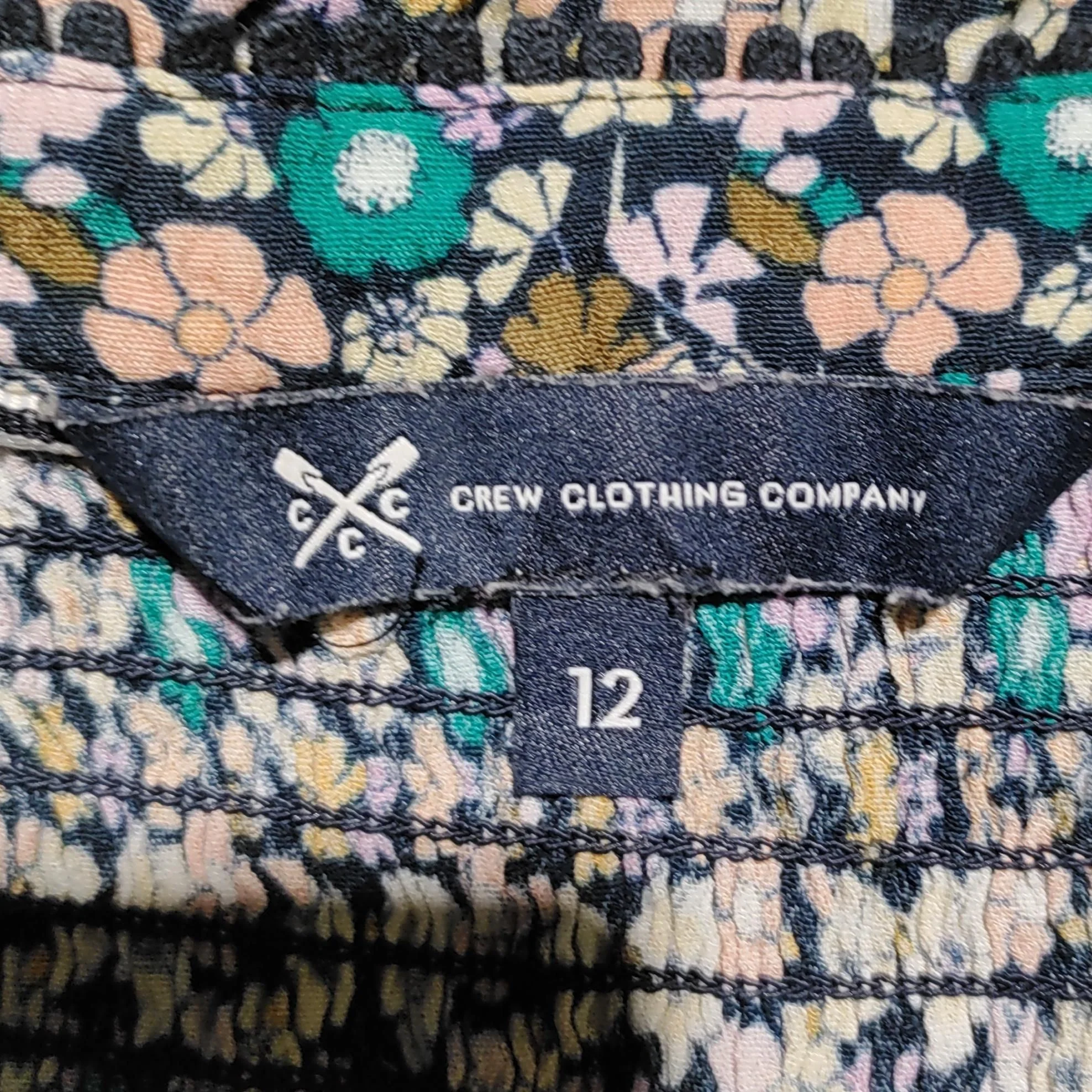 Crew Clothing Women's Blouse UK 12 Multi Viscose with Cotton Basic - Image 5