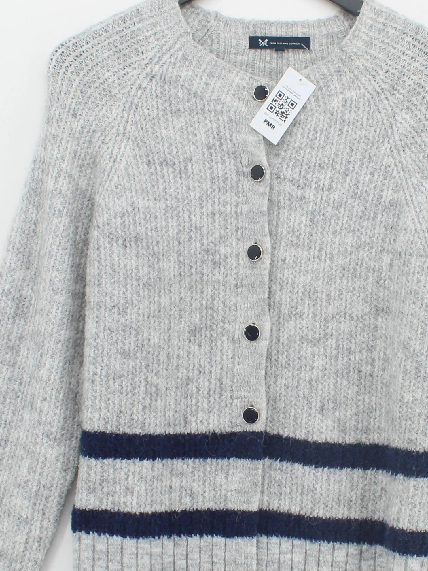 Crew Clothing Women's Cardigan UK 12 Grey Polyester - Image 3