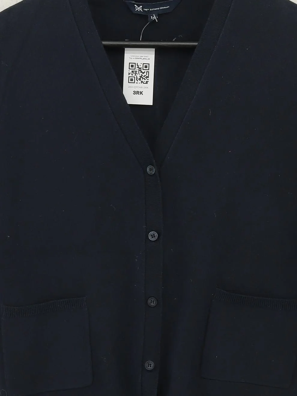Crew Clothing Women's Cardigan UK 14 Blue Cotton with Nylon, Wool Cardigan - Image 3