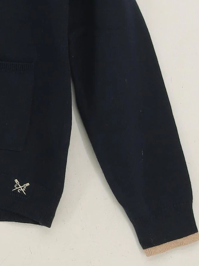 Crew Clothing Women's Cardigan UK 14 Blue Cotton with Nylon, Wool Cardigan - Image 4