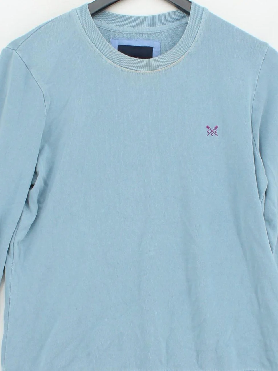 Crew Clothing Women's Hoodie UK 10 Blue 100% Cotton Pullover - Image 3
