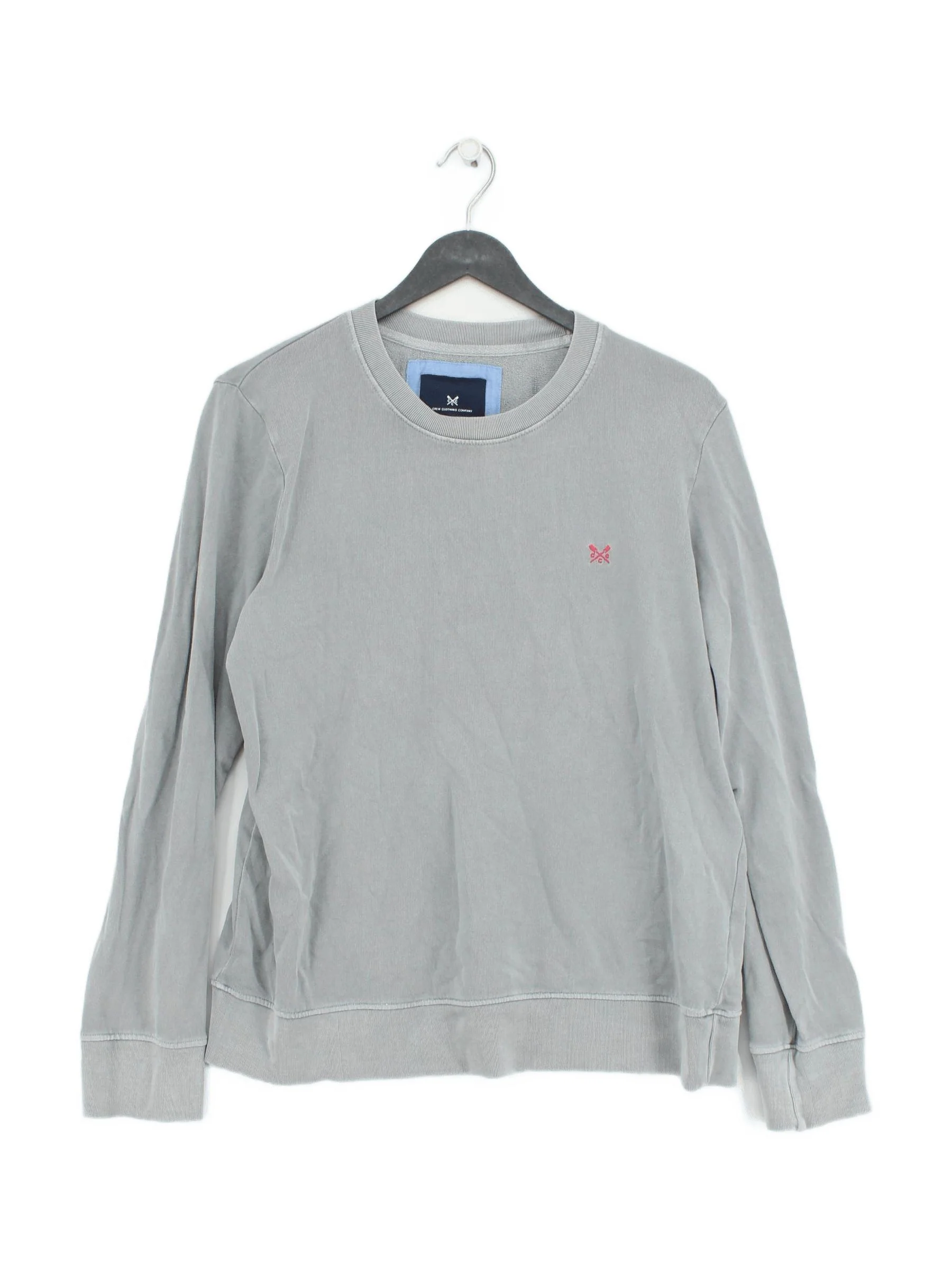 Crew Clothing Women's Hoodie UK 12 Grey 100% Cotton Pullover
