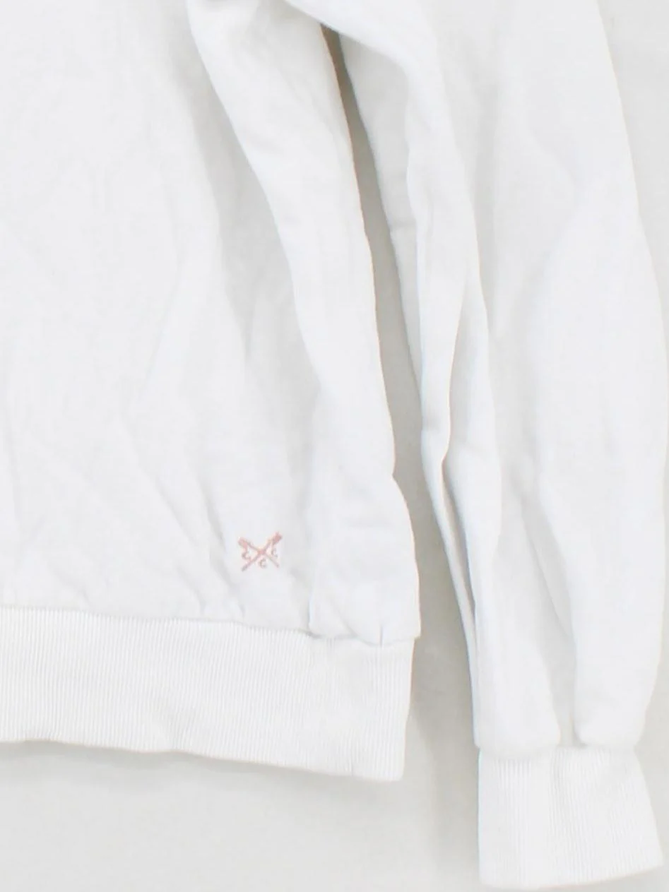 Crew Clothing Women's Hoodie UK 12 White 100% Cotton Pullover - Image 4
