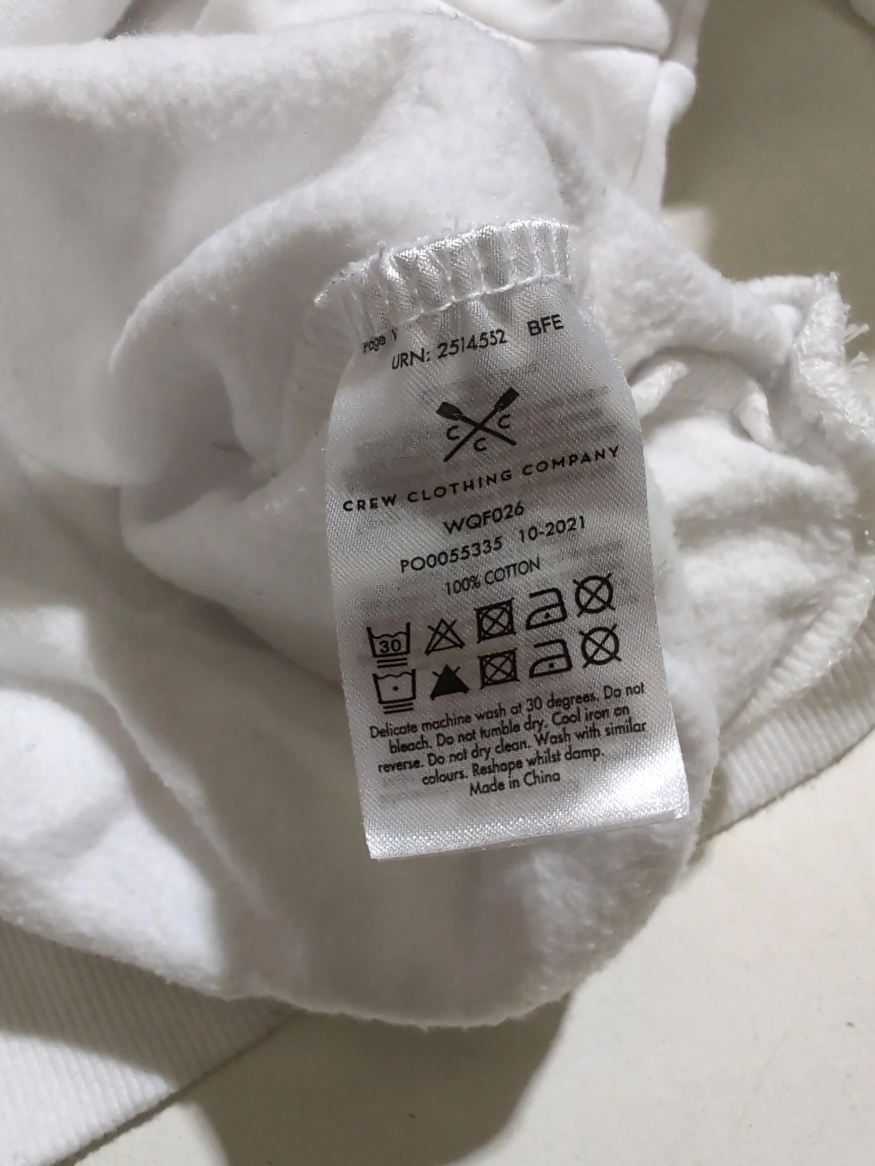 Crew Clothing Women's Hoodie UK 12 White 100% Cotton Pullover - Image 7