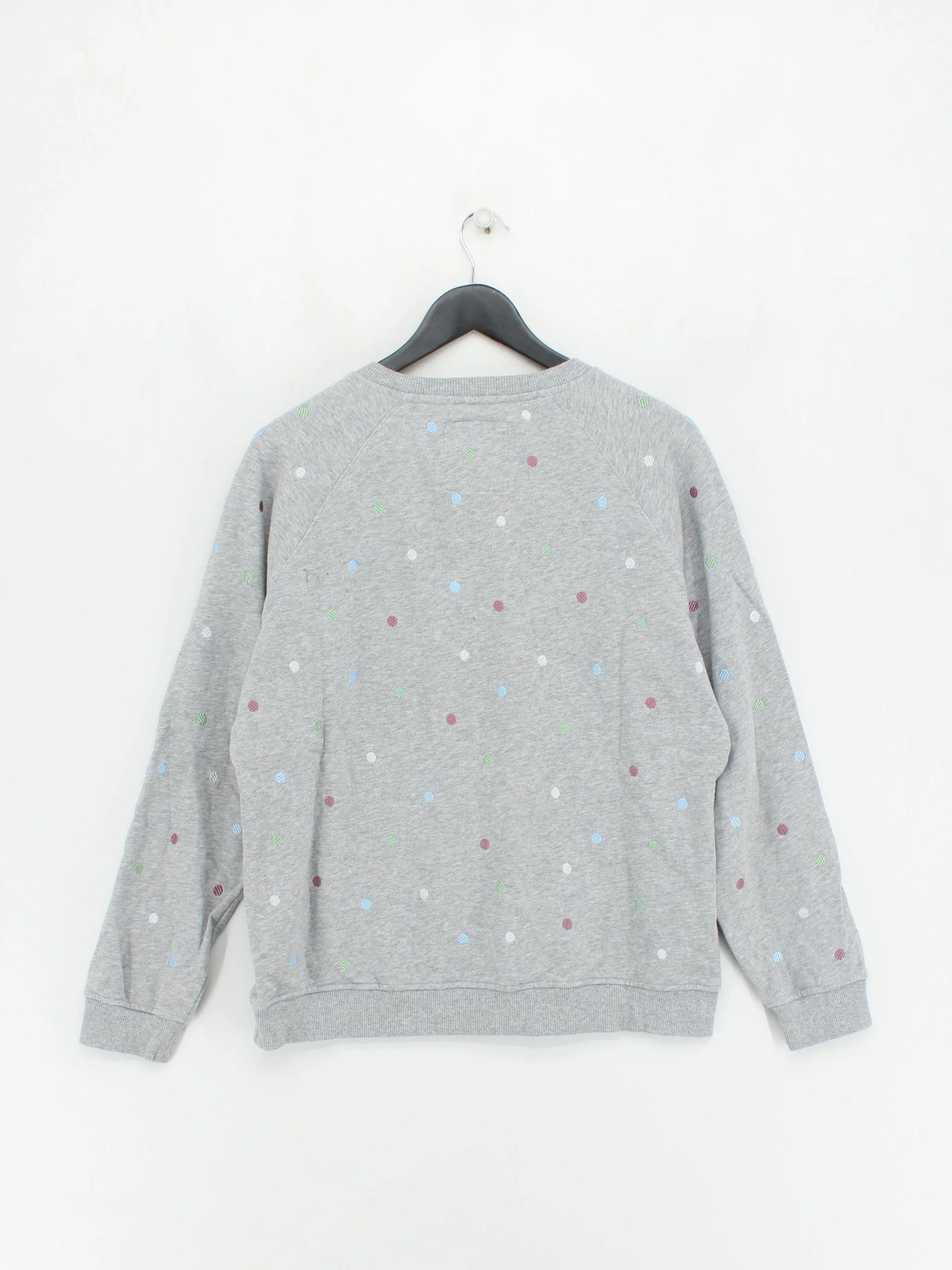 Crew Clothing Women's Hoodie UK 14 Grey Polkadot 100% Cotton Pullover - Image 2