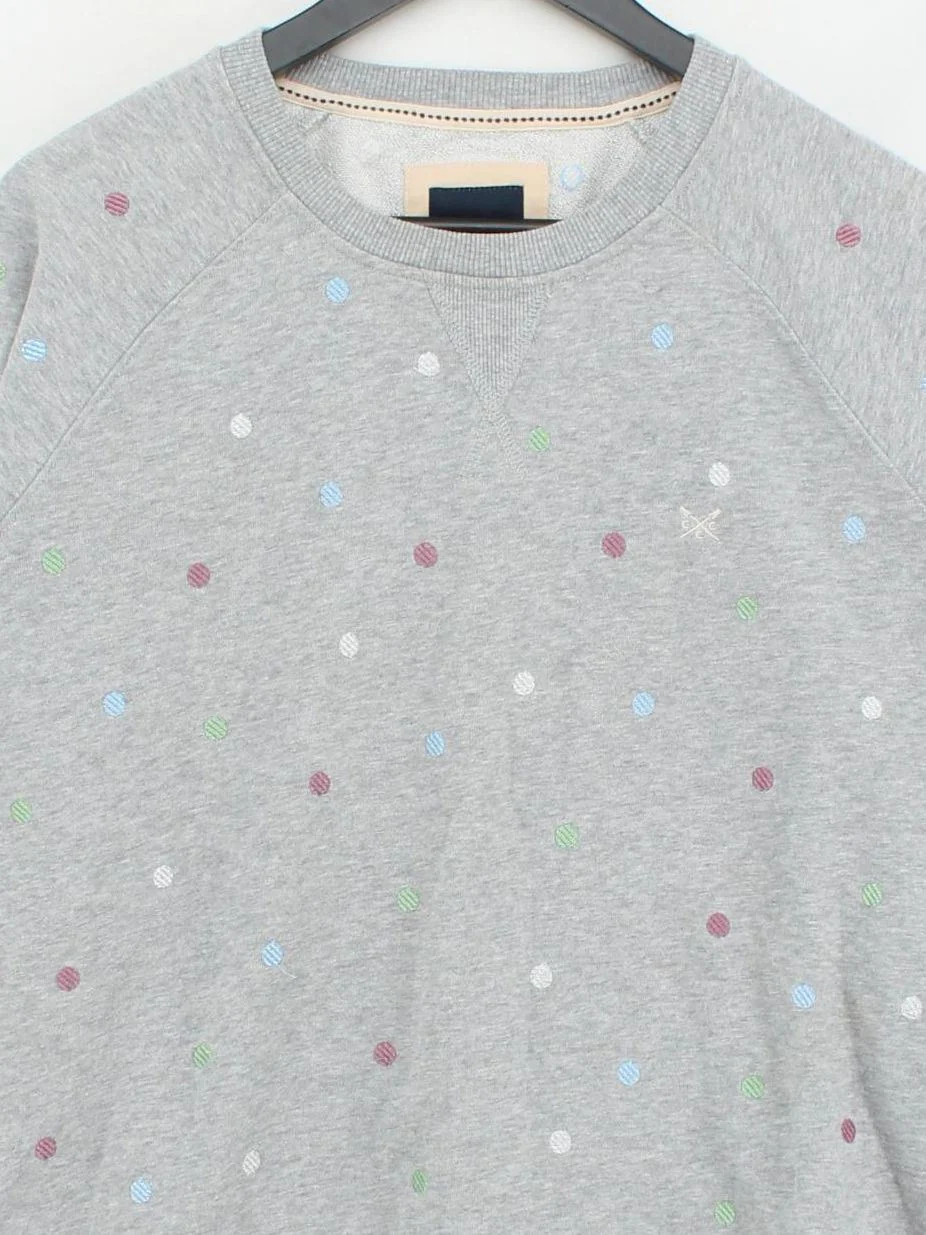 Crew Clothing Women's Hoodie UK 14 Grey Polkadot 100% Cotton Pullover - Image 3