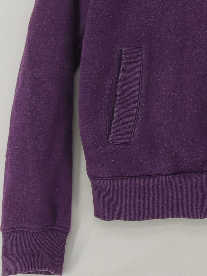 Crew Clothing Women's Hoodie UK 14 Purple Cotton with Polyester Pullover - Image 4