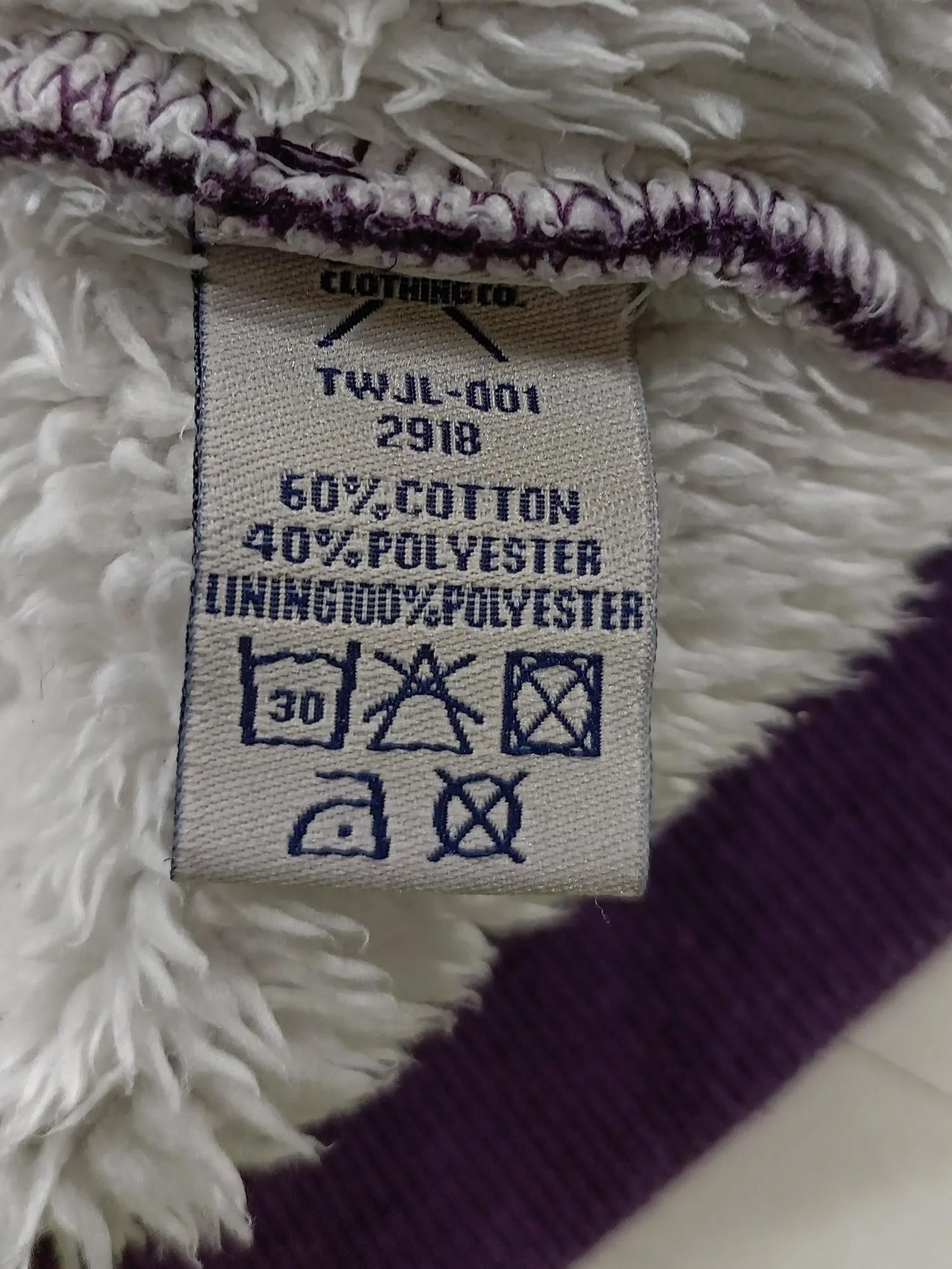 Crew Clothing Women's Hoodie UK 14 Purple Cotton with Polyester Pullover - Image 8