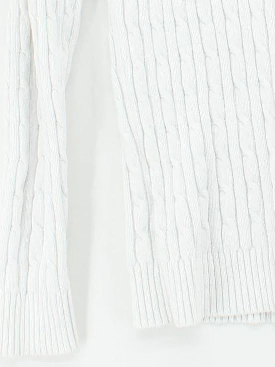 Crew Clothing Women's Jumper L White 100% Wool V-Neck Pullover - Image 4