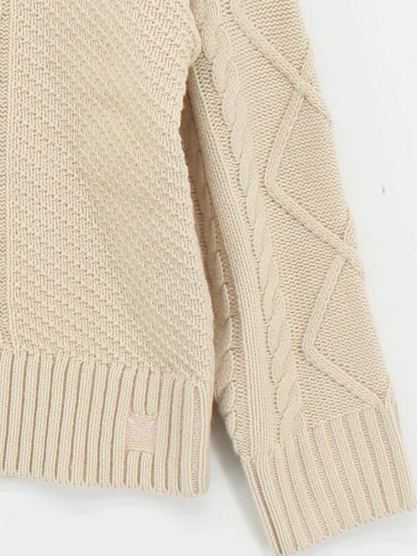 Crew Clothing Women's Jumper UK 10 Cream Acrylic with Wool High Neck Pullover - Image 4