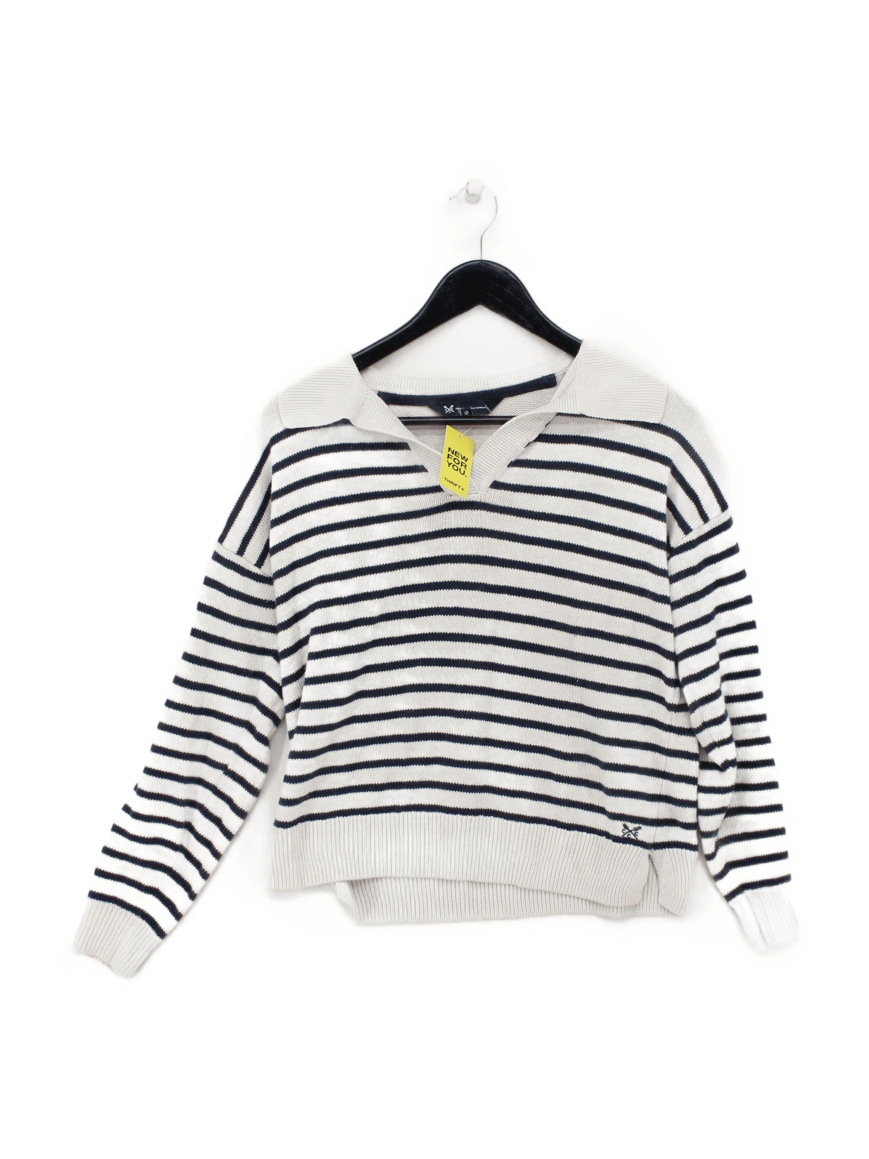 Crew Clothing Women's Jumper UK 10 Multi Linen with Cotton Pullover