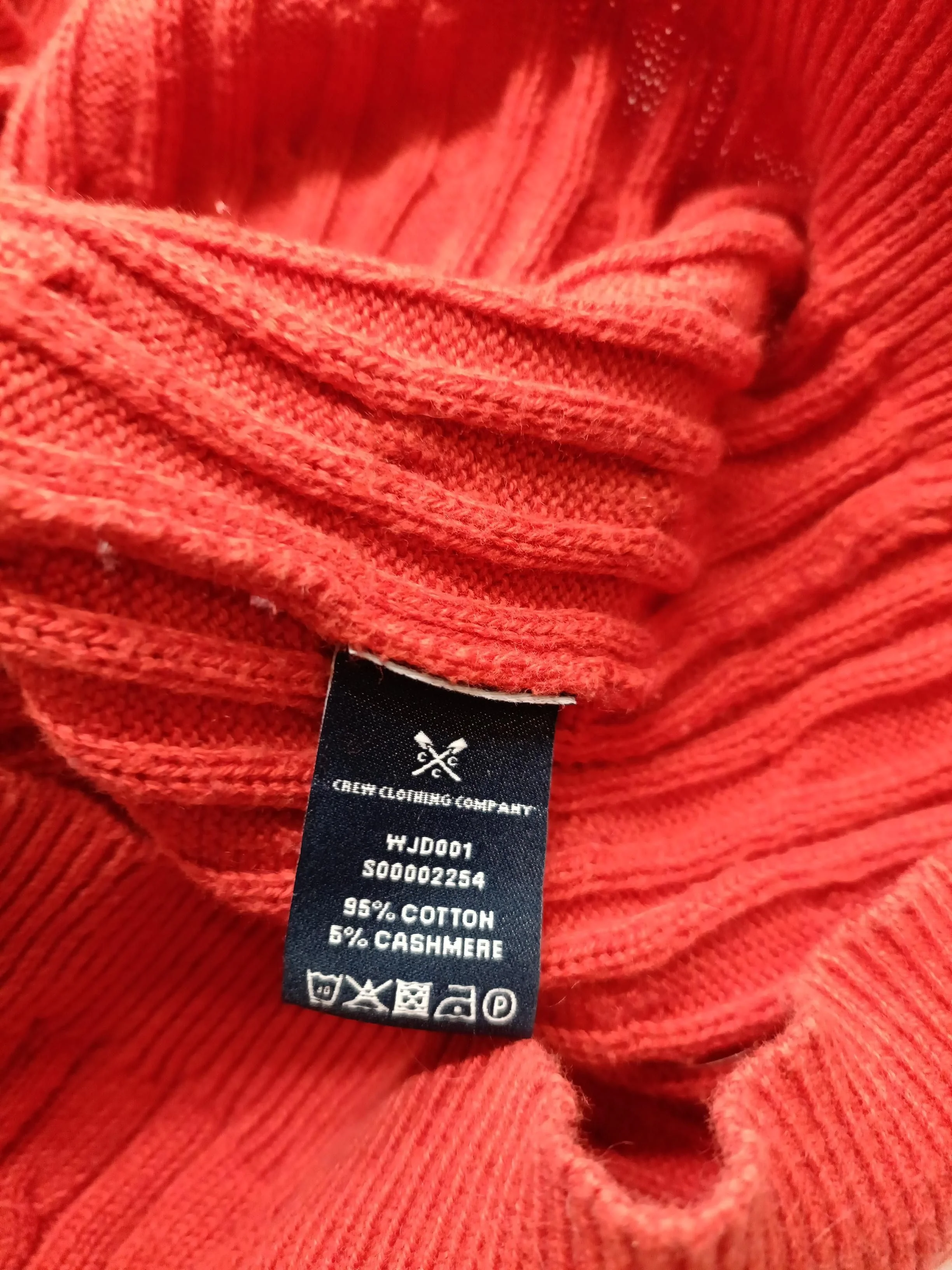 Crew Clothing Women's Jumper UK 10 Red Cotton with Cashmere V-Neck Pullover - Image 6