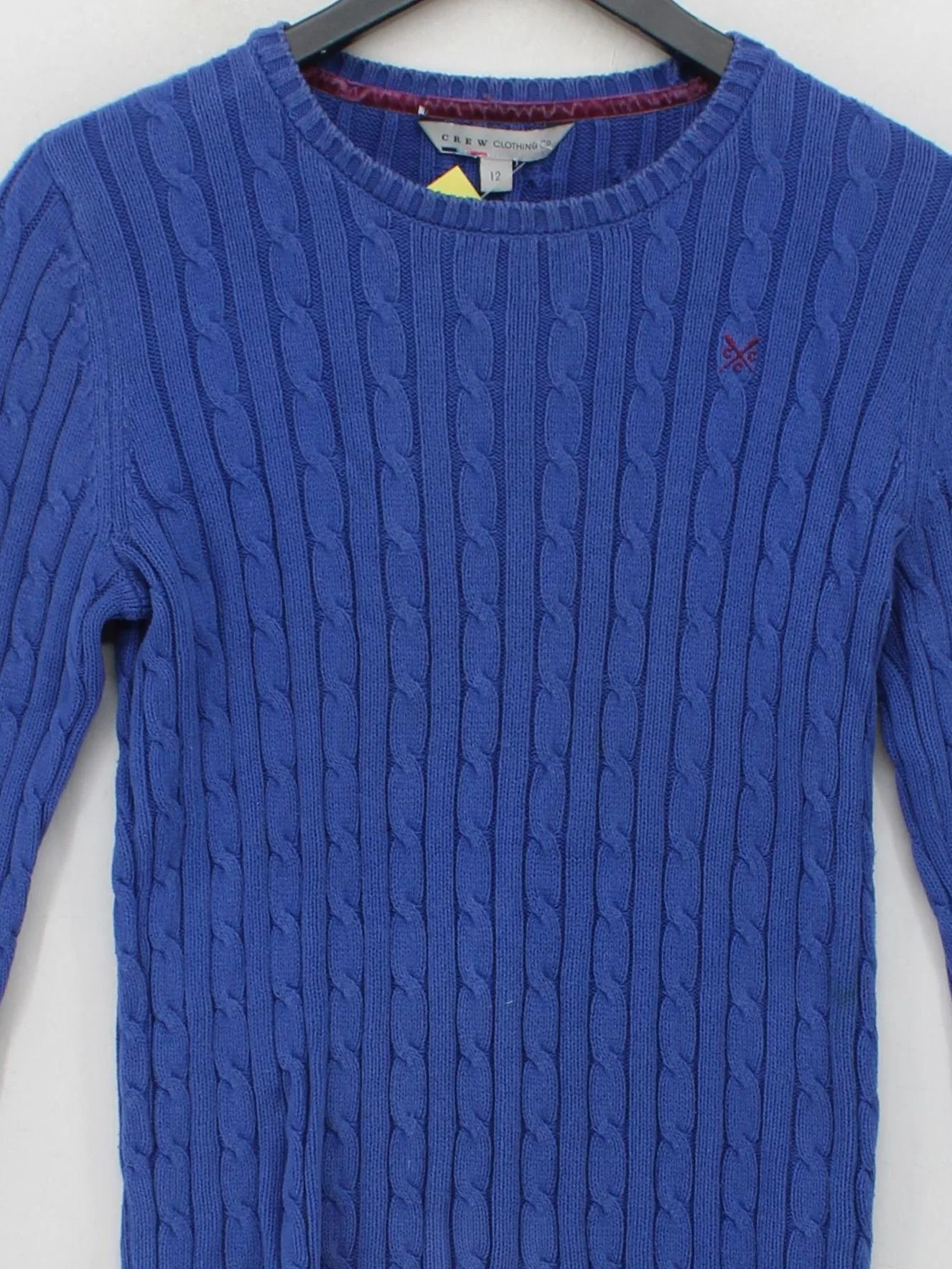 Crew Clothing Women's Jumper UK 12 Blue 100% Cotton Crew Neck Pullover - Image 3