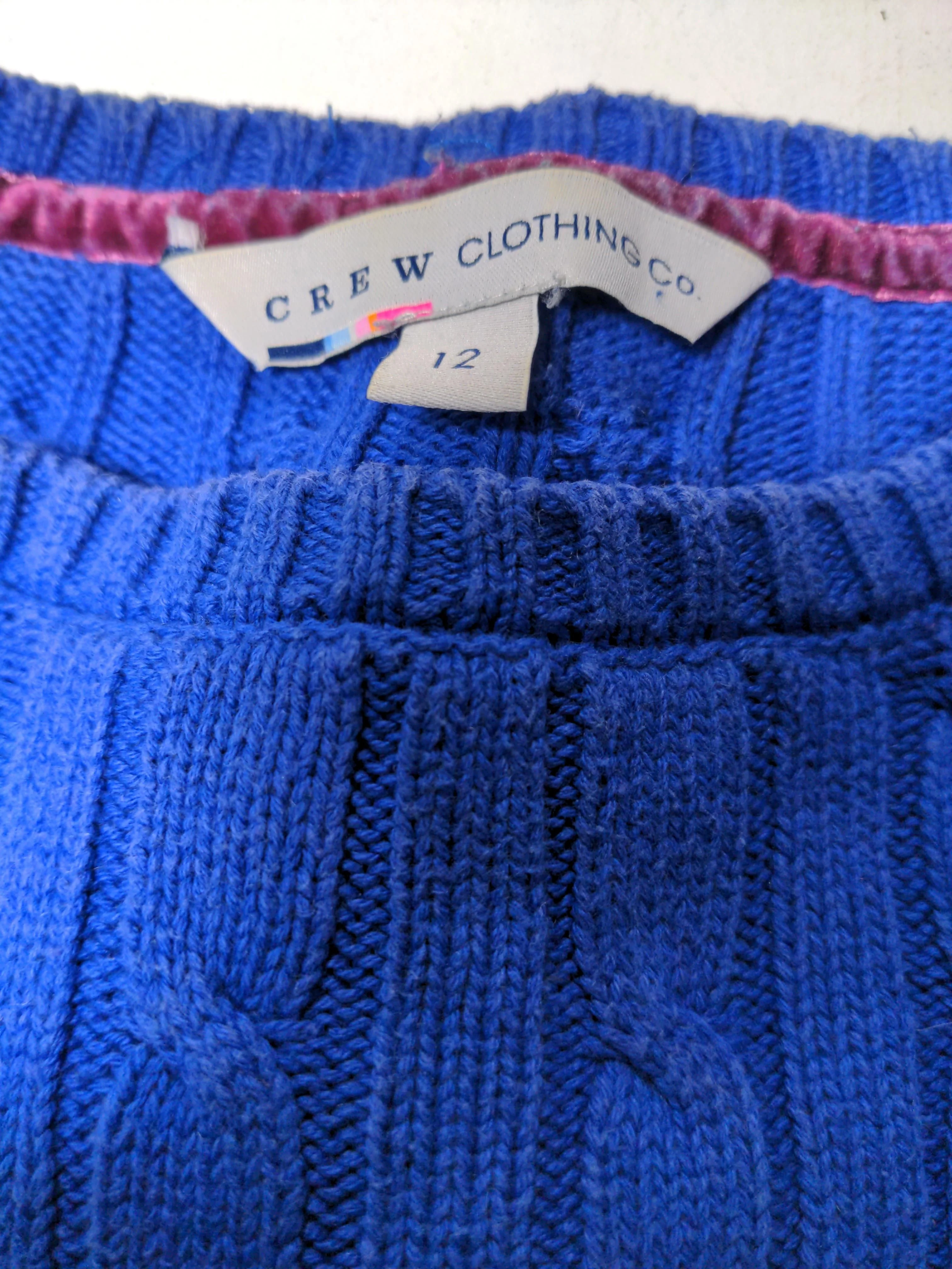 Crew Clothing Women's Jumper UK 12 Blue 100% Cotton Crew Neck Pullover - Image 6