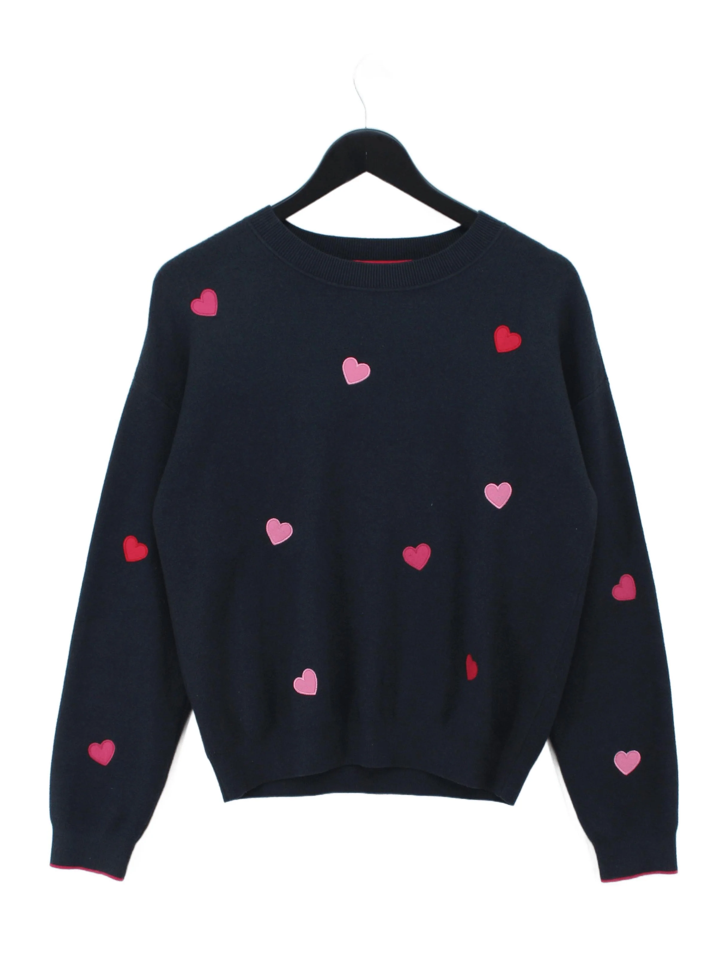 Crew Clothing Women's Jumper UK 12 Blue Viscose with Polyester, Nylon Pullover