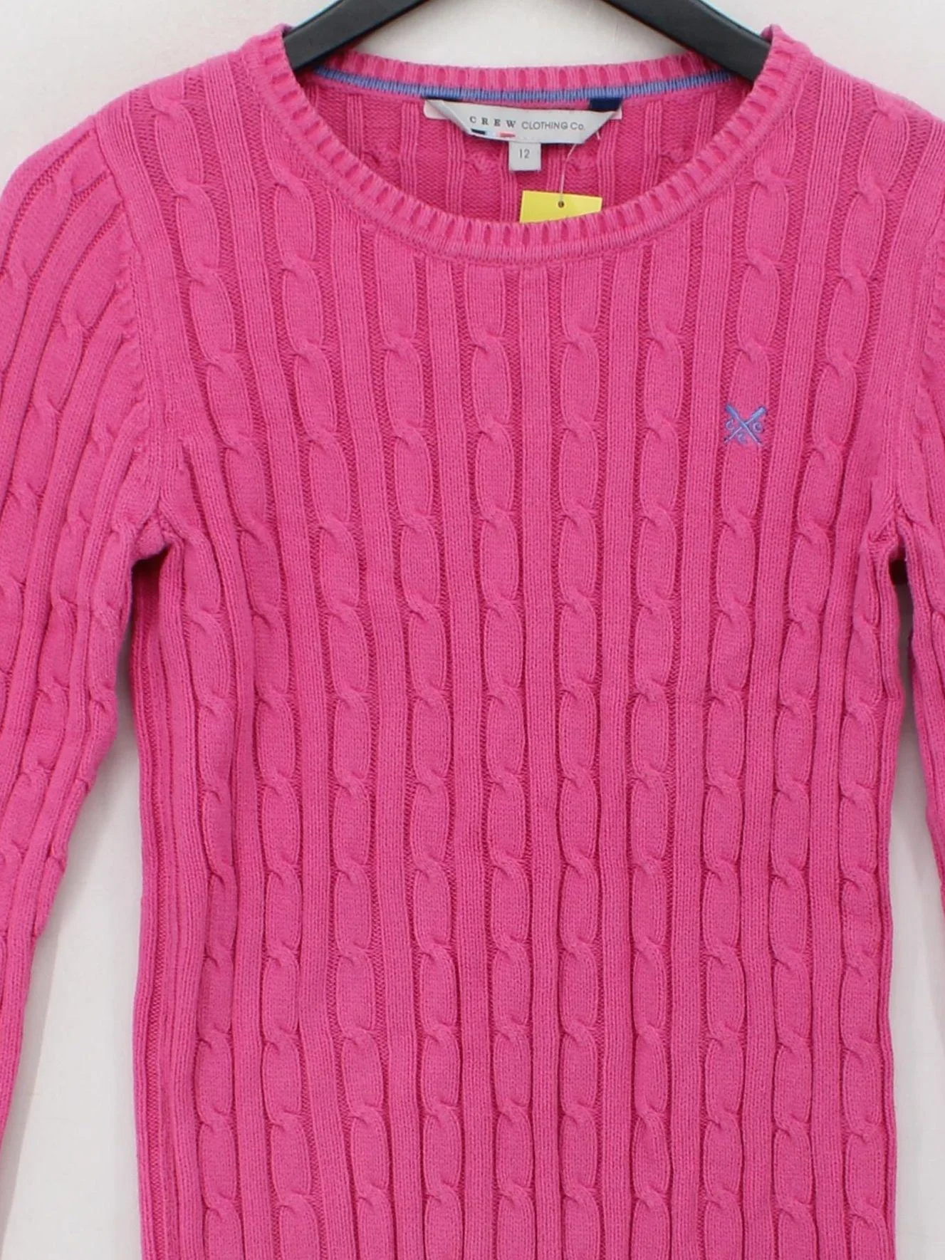 Crew Clothing Women's Jumper UK 12 Pink 100% Cotton Crew Neck Pullover - Image 3