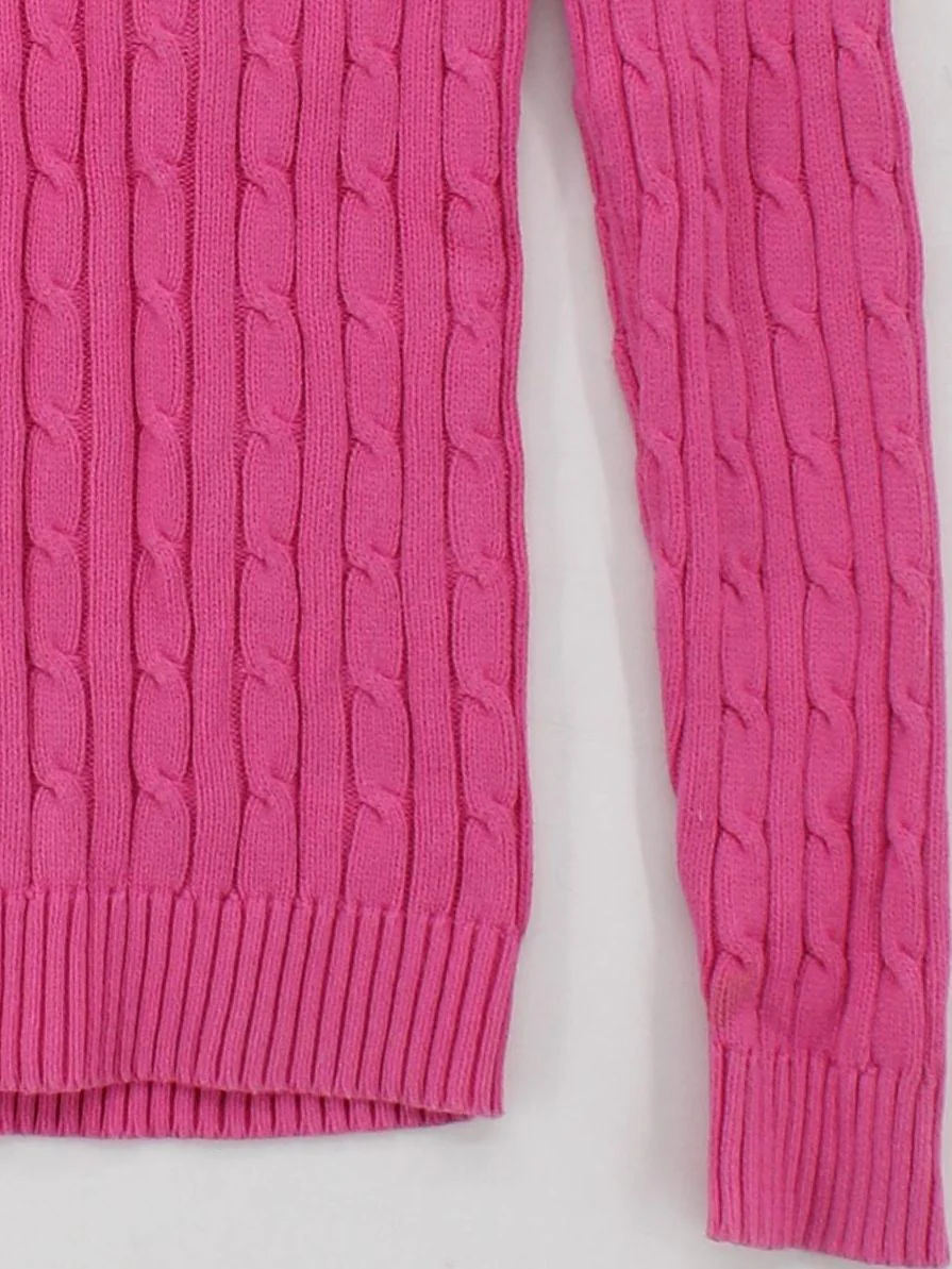 Crew Clothing Women's Jumper UK 12 Pink 100% Cotton Crew Neck Pullover - Image 4