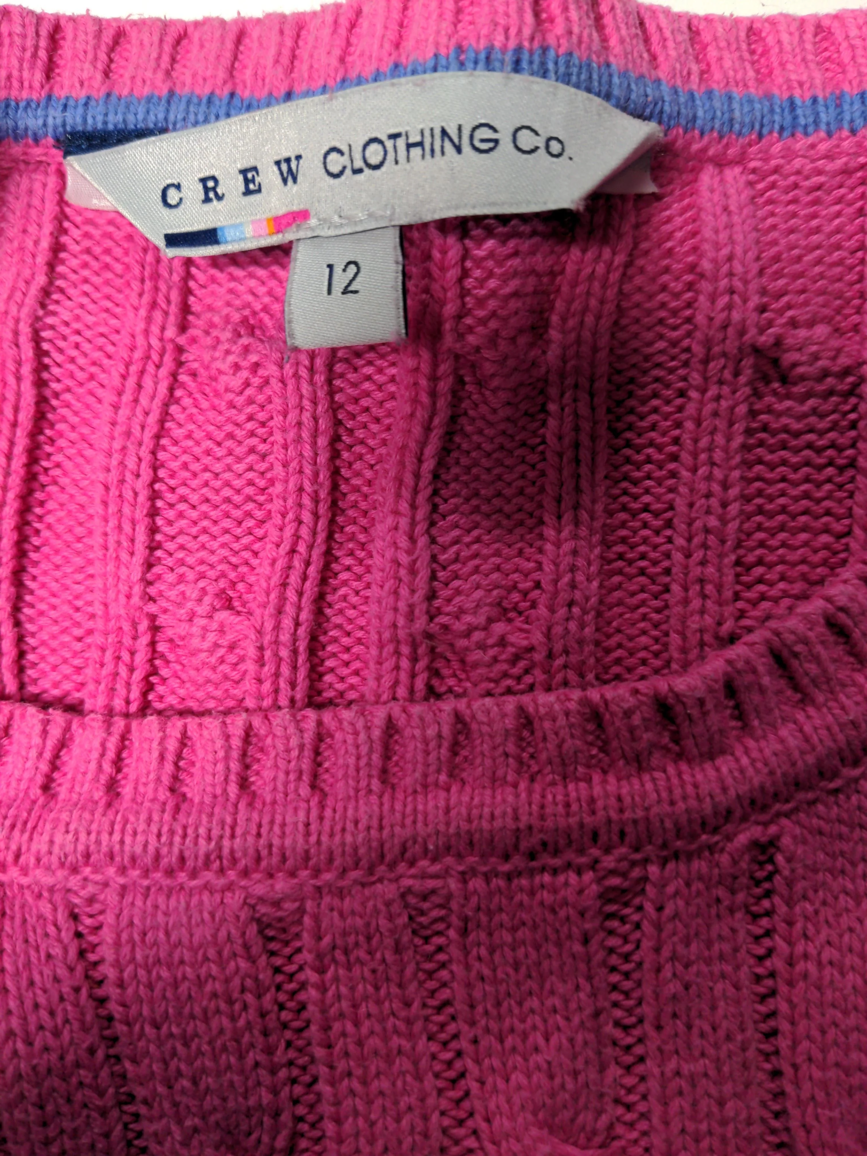 Crew Clothing Women's Jumper UK 12 Pink 100% Cotton Crew Neck Pullover - Image 5