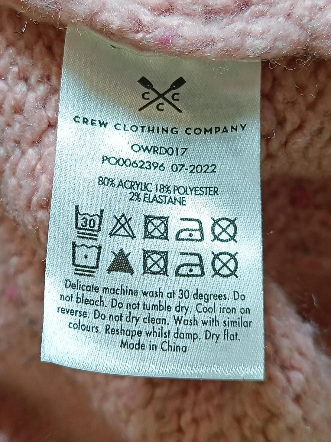 Crew Clothing Women's Jumper UK 16 Pink Acrylic - Image 6
