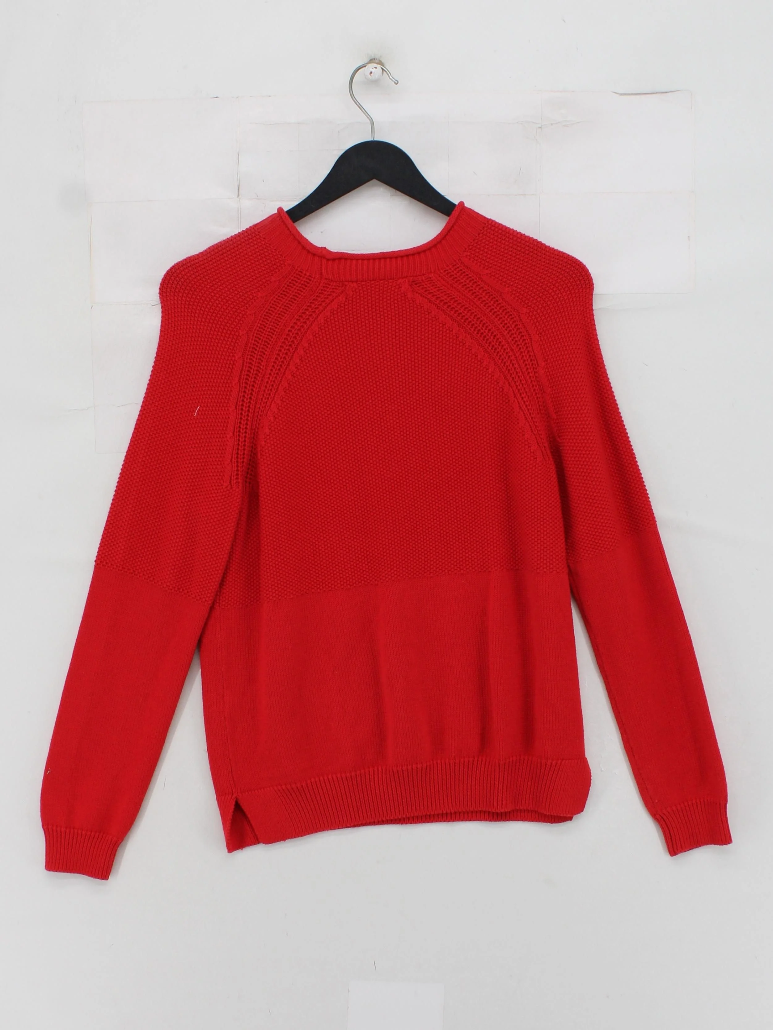 Crew Clothing Women's Jumper UK 8 Red Cotton with Acrylic Round Neck Pullover - Image 2