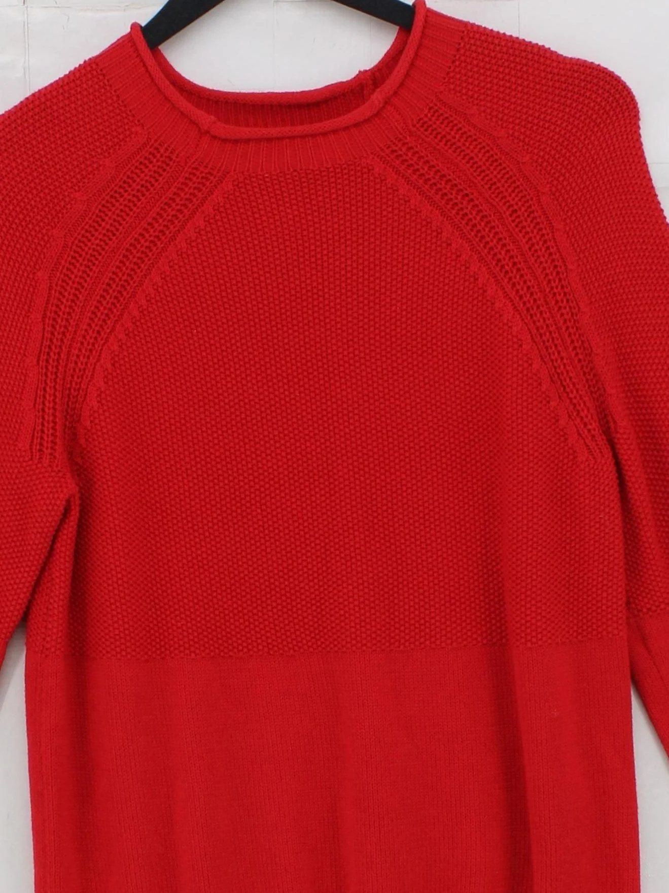 Crew Clothing Women's Jumper UK 8 Red Cotton with Acrylic Round Neck Pullover - Image 3