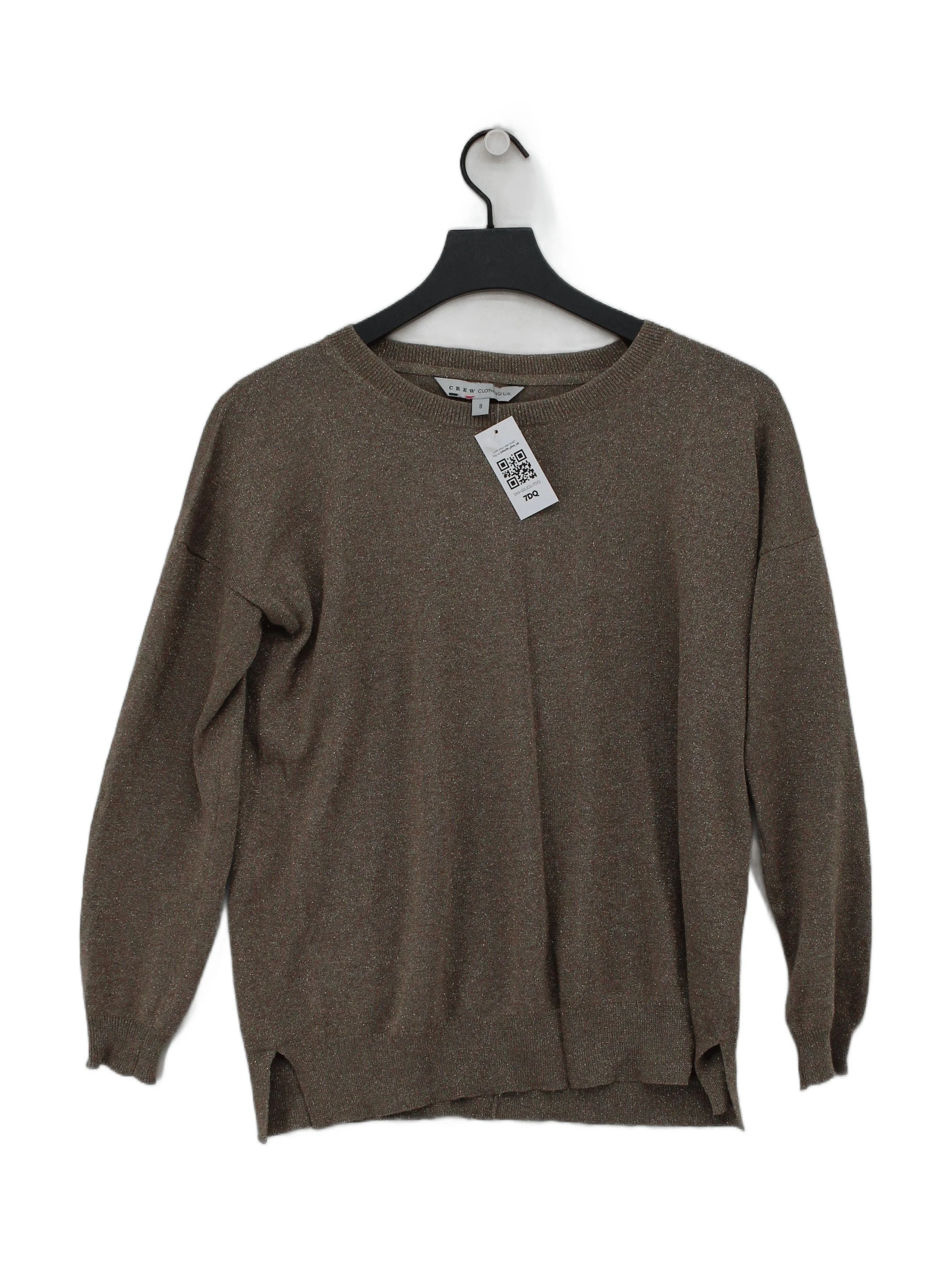 Crew Clothing Women's Jumper UK 8 Tan Viscose with Nylon, Polyester Pullover