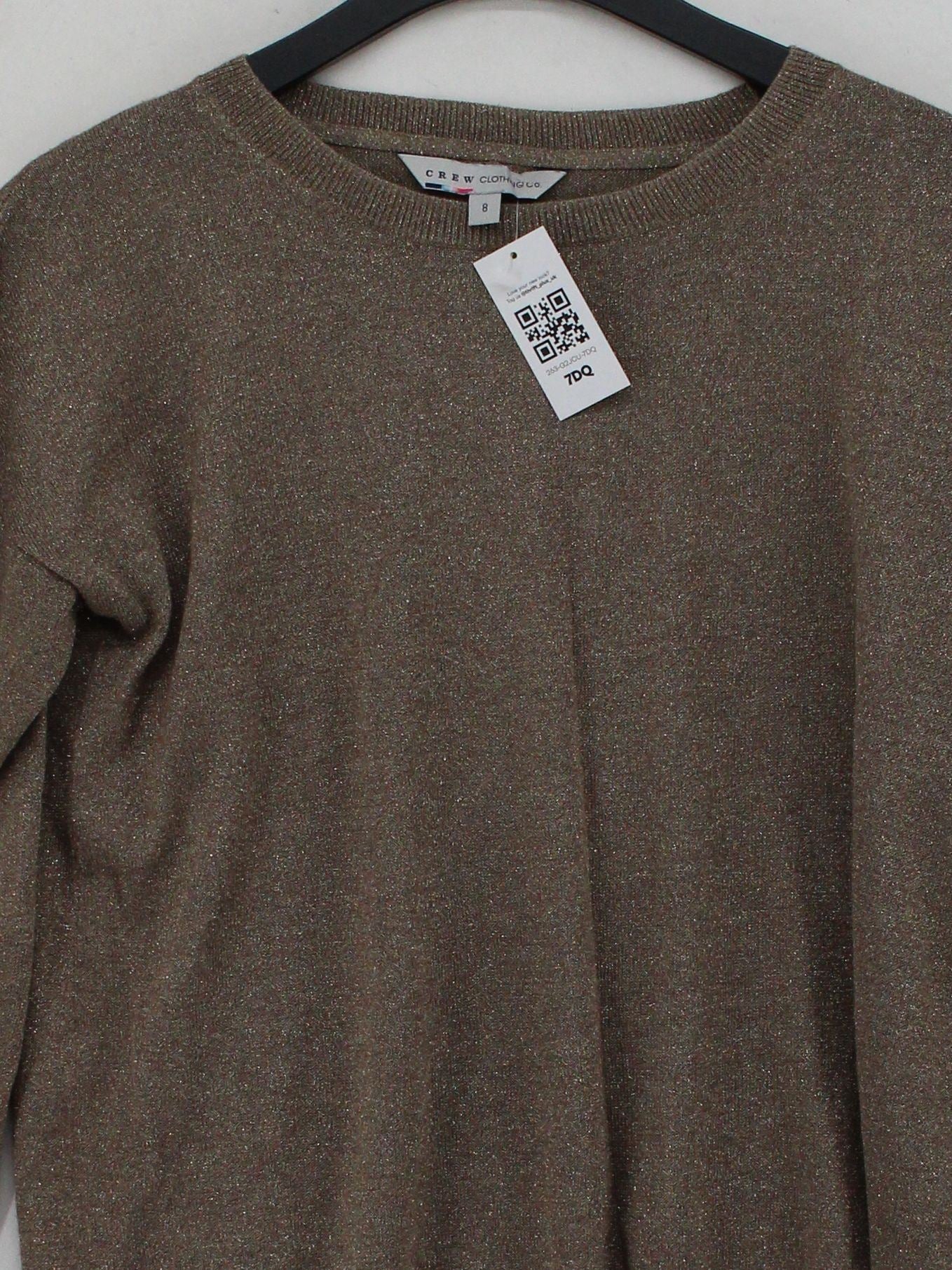Crew Clothing Women's Jumper UK 8 Tan Viscose with Nylon, Polyester Pullover - Image 3