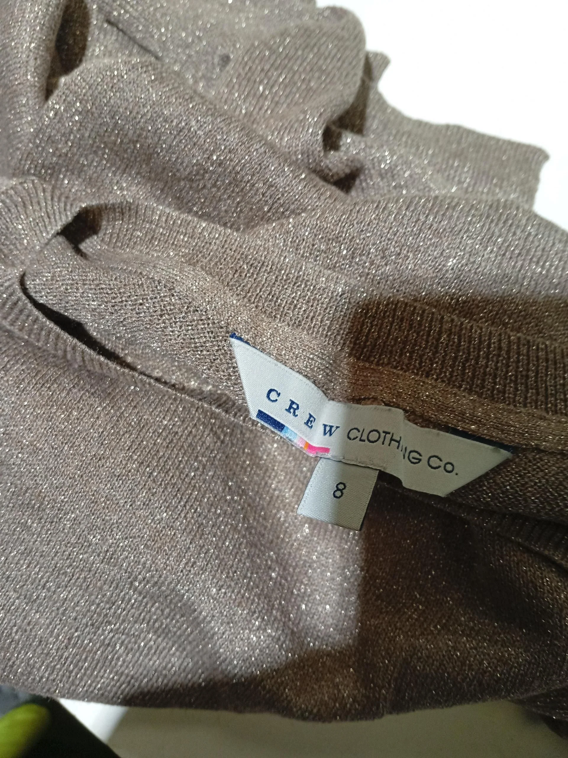 Crew Clothing Women's Jumper UK 8 Tan Viscose with Nylon, Polyester Pullover - Image 5