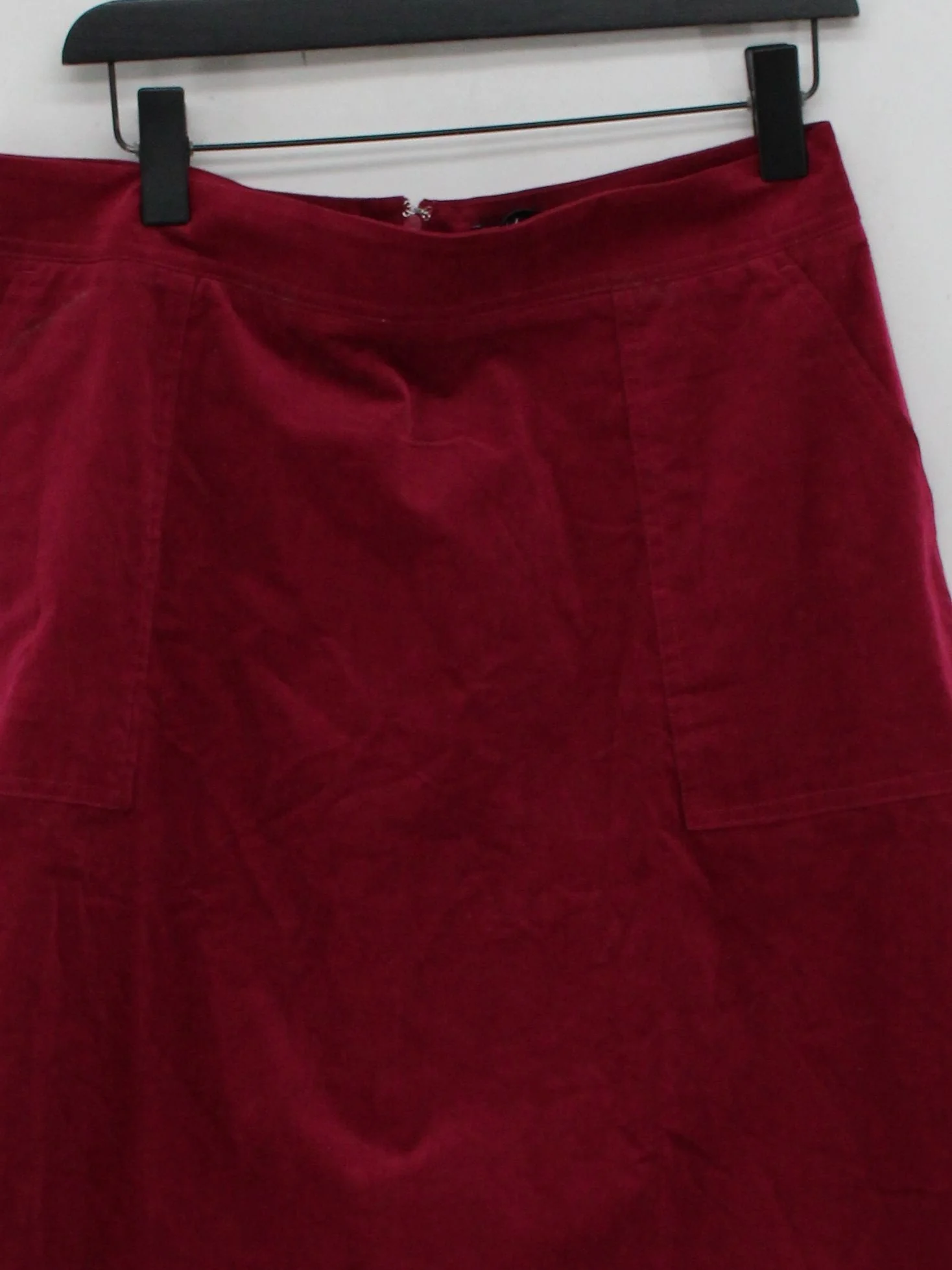 Crew Clothing Women's Midi Skirt UK 14 Red Cotton with Elastane Midi A-Line - Image 3