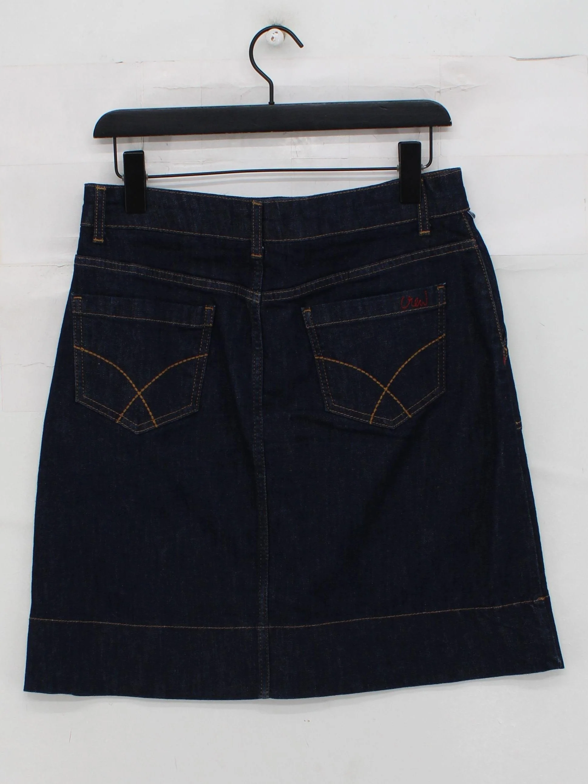 Crew Clothing Women's Mini Skirt UK 10 Blue Cotton with Elastane Short Mini - Image 2