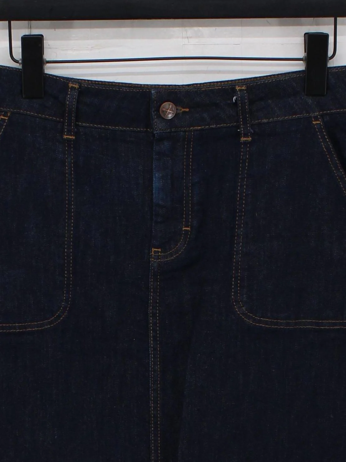 Crew Clothing Women's Mini Skirt UK 10 Blue Cotton with Elastane Short Mini - Image 3