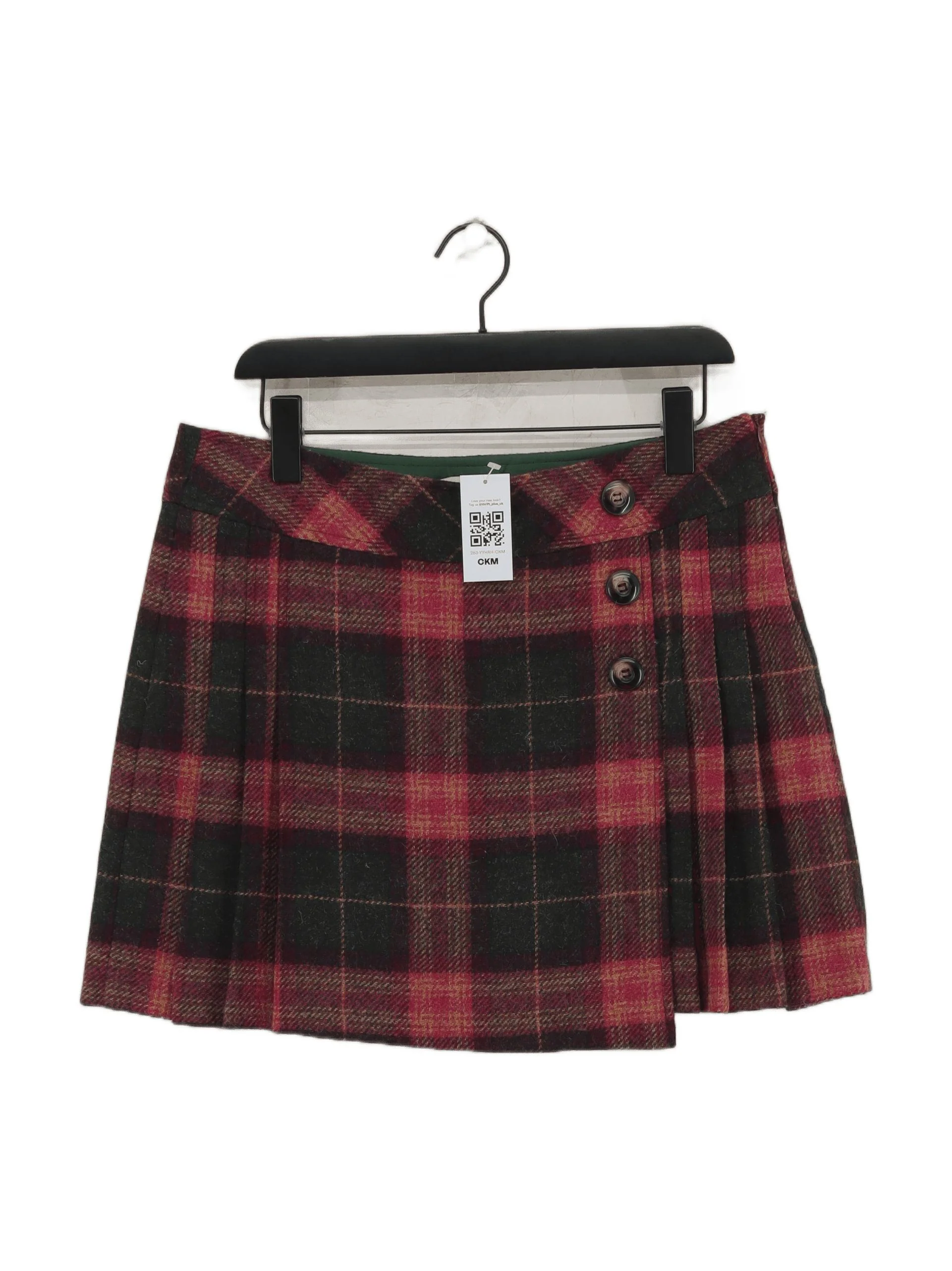 Crew Clothing Women's Mini Skirt UK 12 Multi Wool with Viscose, Cotton Mini