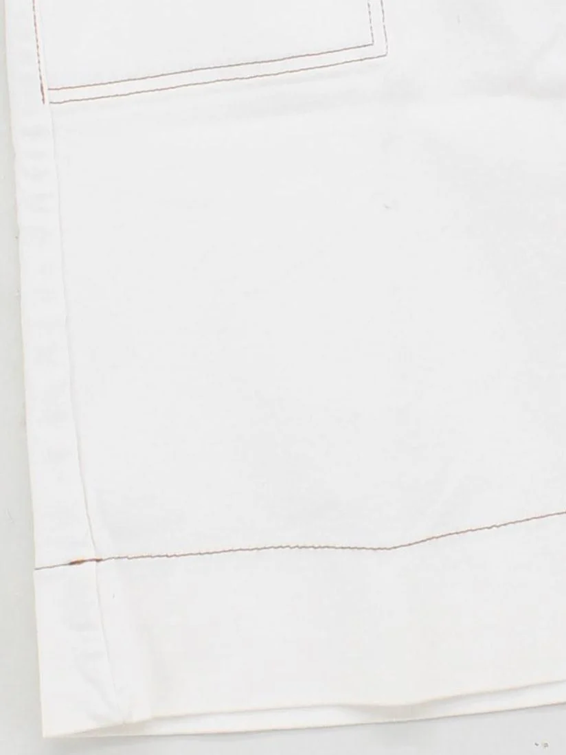 Crew Clothing Women's Mini Skirt UK 12 White Cotton with Elastane Short Mini - Image 4