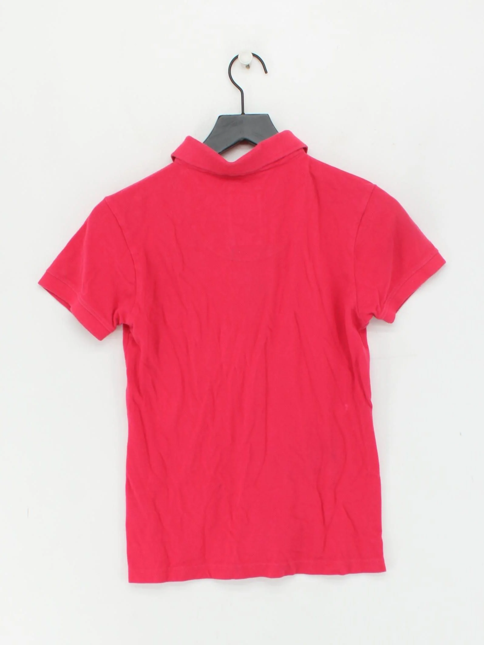 Crew Clothing Women's Polo UK 12 Red 100% Cotton Short Sleeve Collared Basic - Image 2