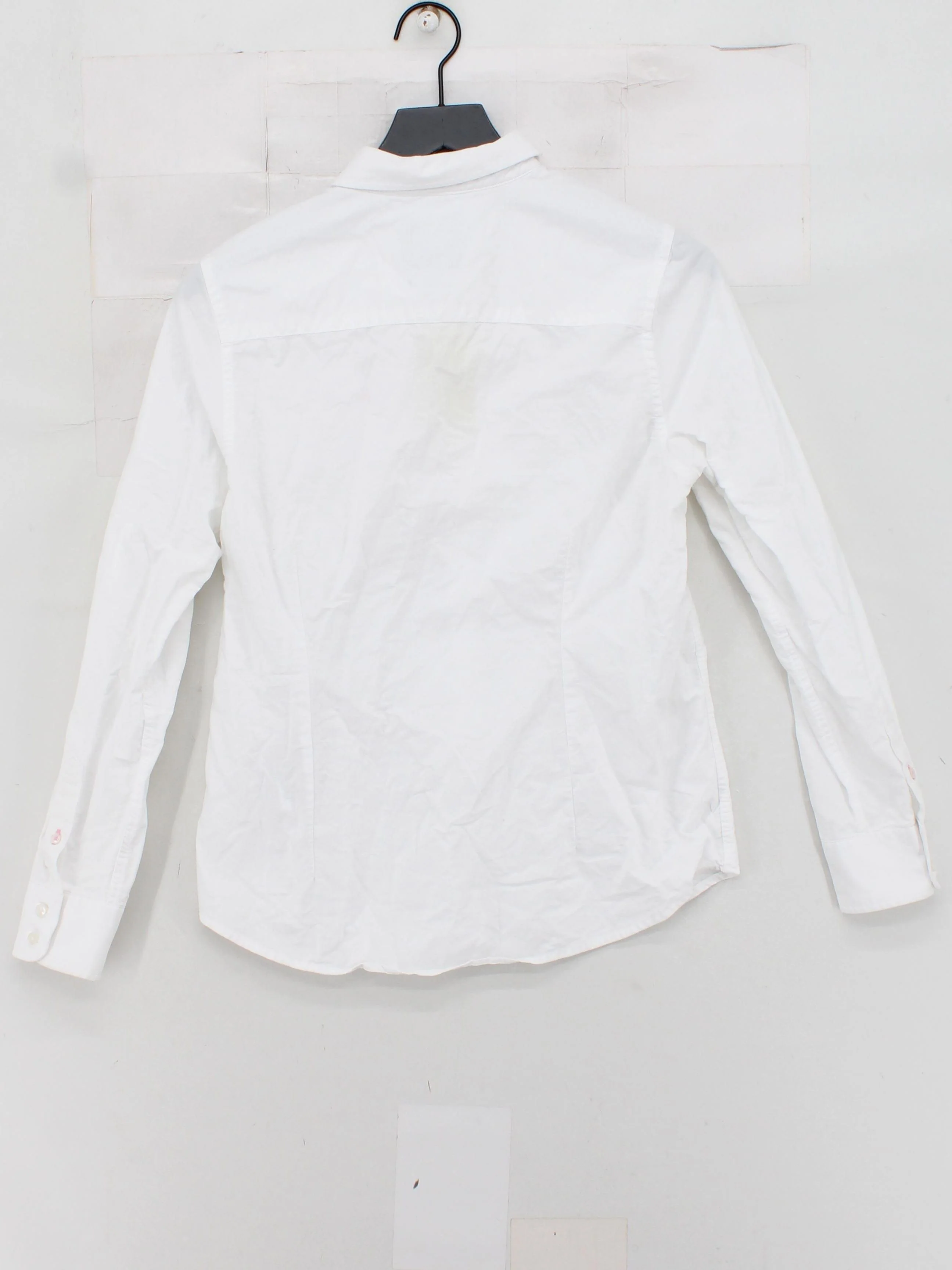 Crew Clothing Women's Shirt UK 12 White 100% Cotton Long Sleeve Collared Basic - Image 2