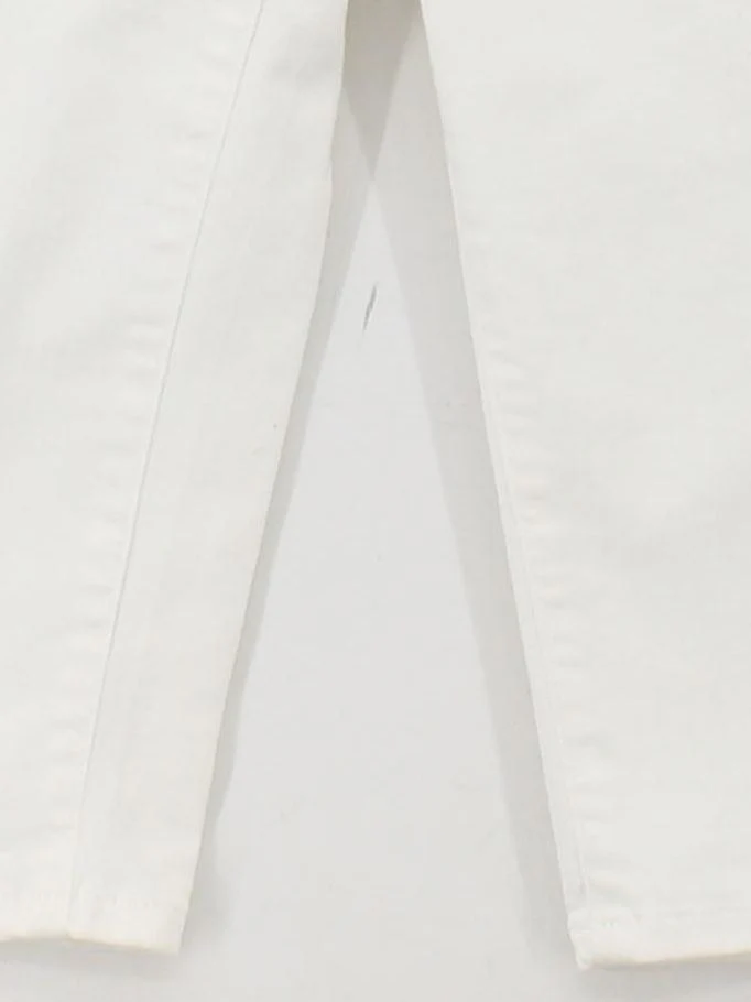 Crew Clothing Women's Shorts UK 14 White Cotton with Elastane Cut-Off - Image 4