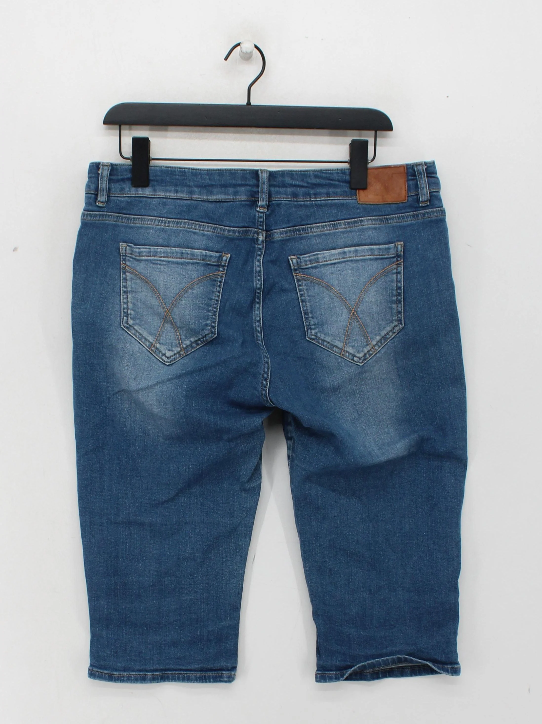 Crew Clothing Women's Shorts UK 16 Blue Cotton with Elastane Cargo - Image 2