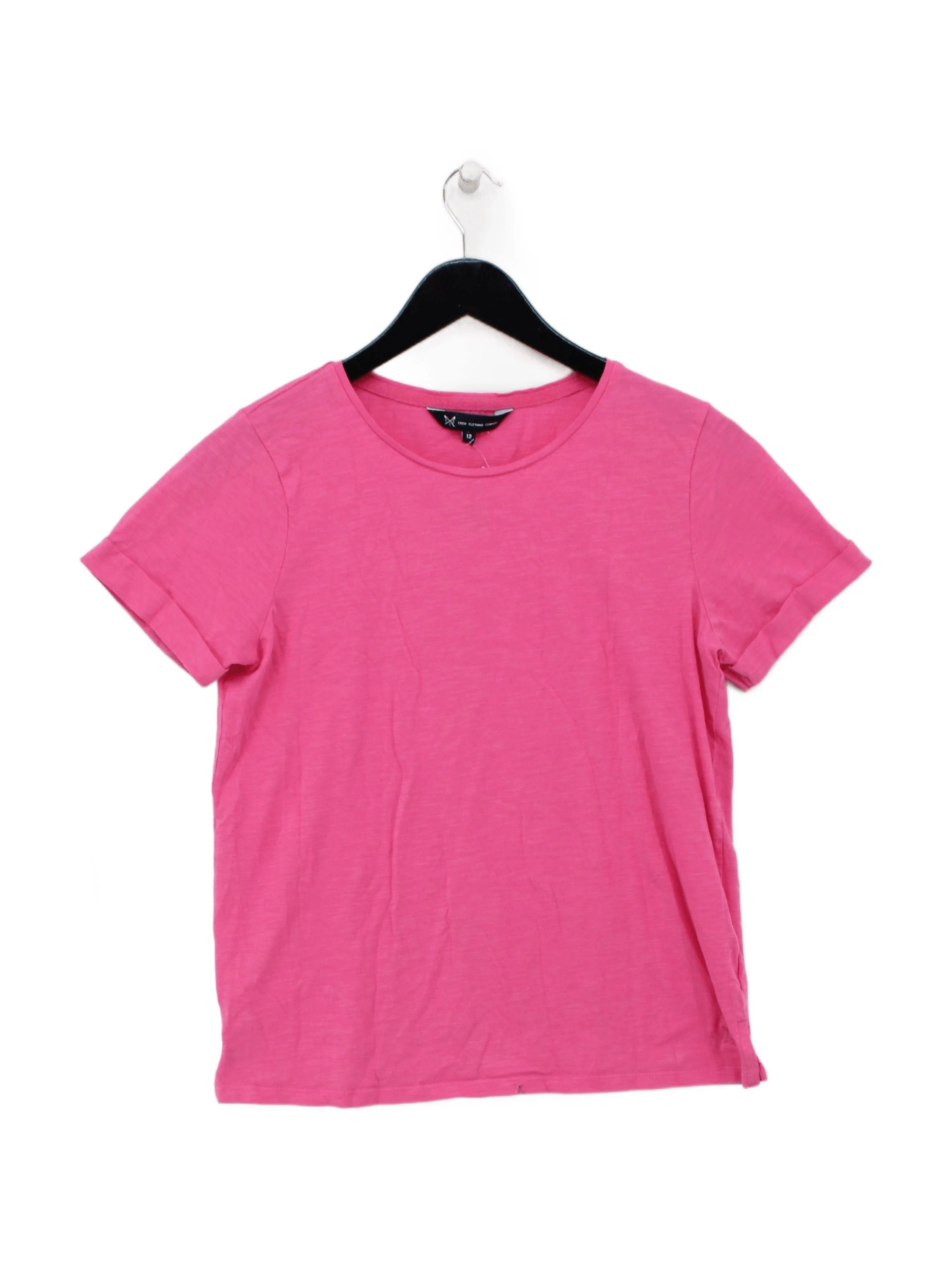 Crew Clothing Women's T-Shirt UK 12 Pink 100% Cotton Basic