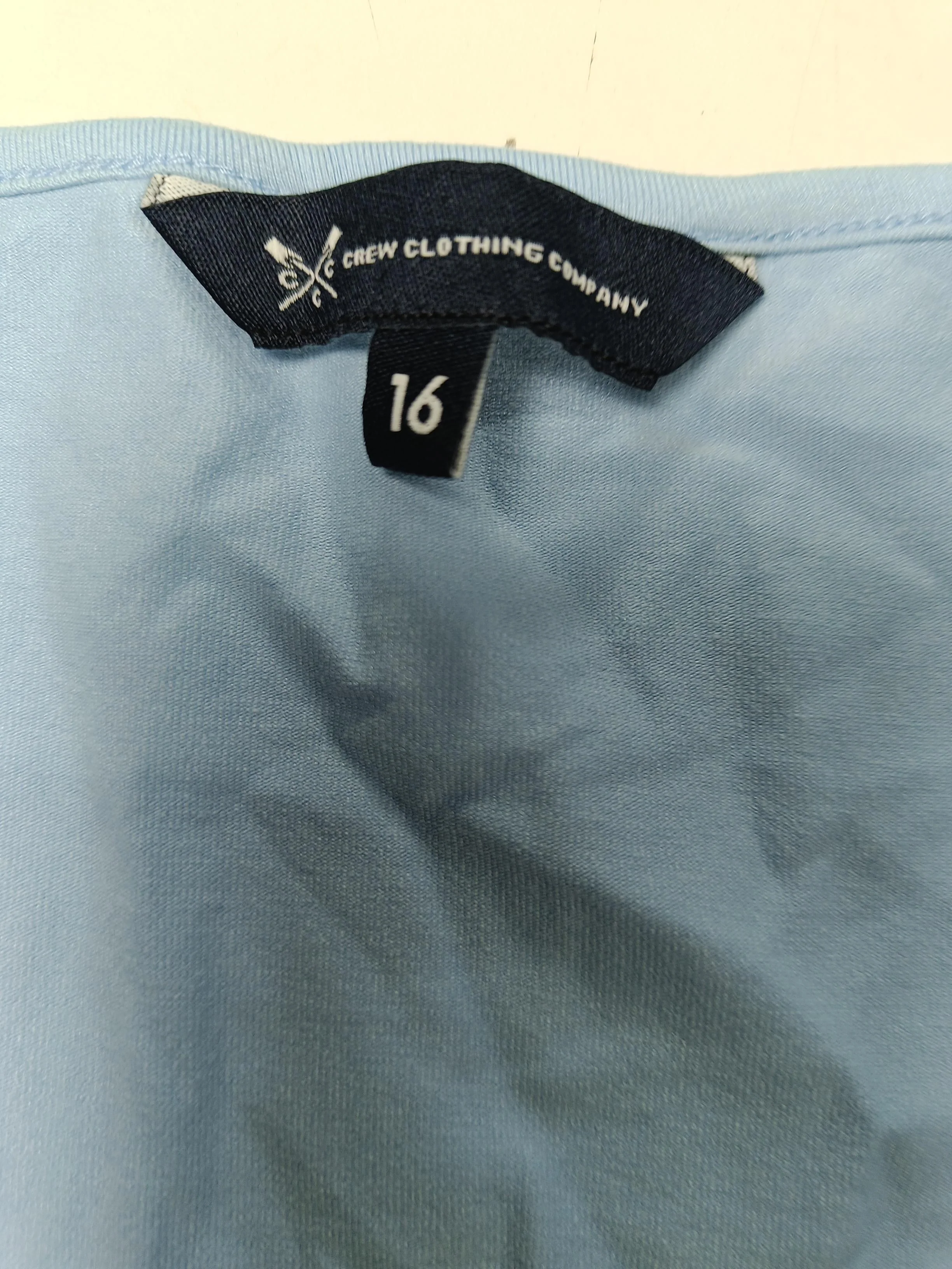 Crew Clothing Women's T-Shirt UK 16 Blue Cotton - Image 5