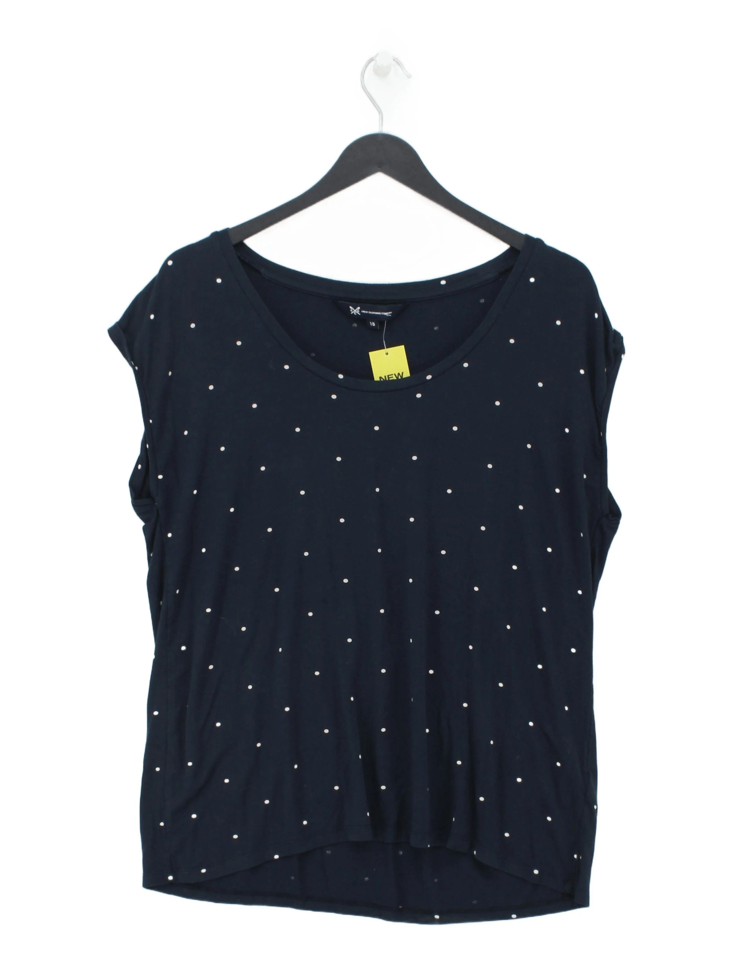Crew Clothing Women's T-Shirt UK 16 Blue Viscose with Elastane Basic