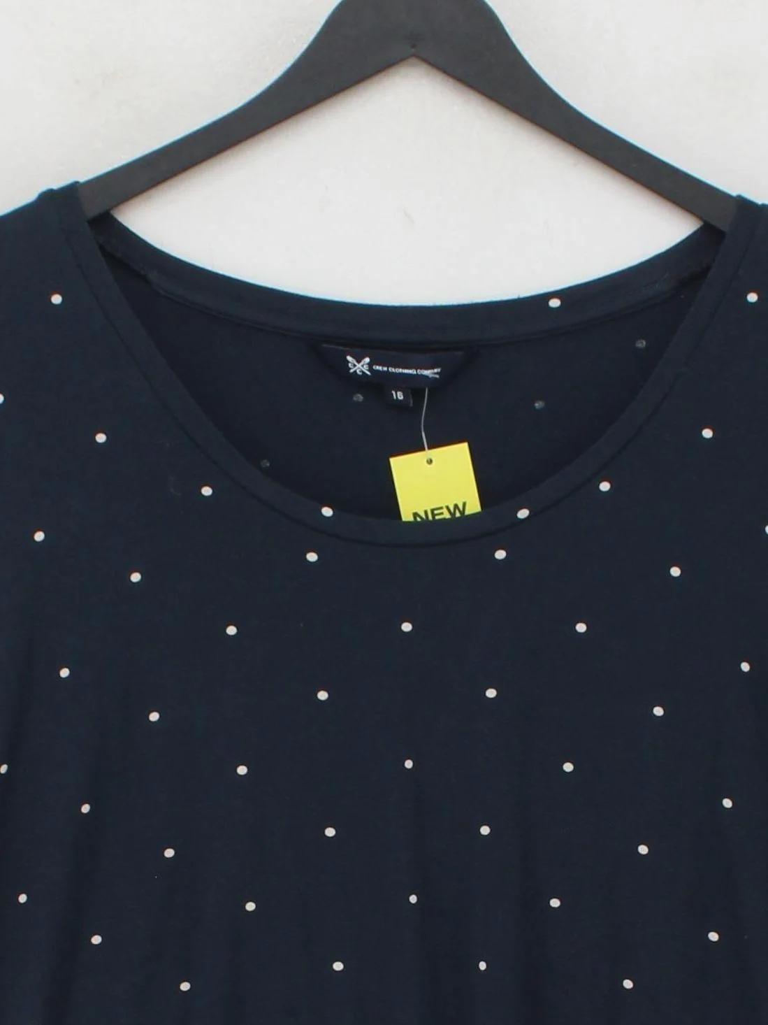Crew Clothing Women's T-Shirt UK 16 Blue Viscose with Elastane Basic - Image 3