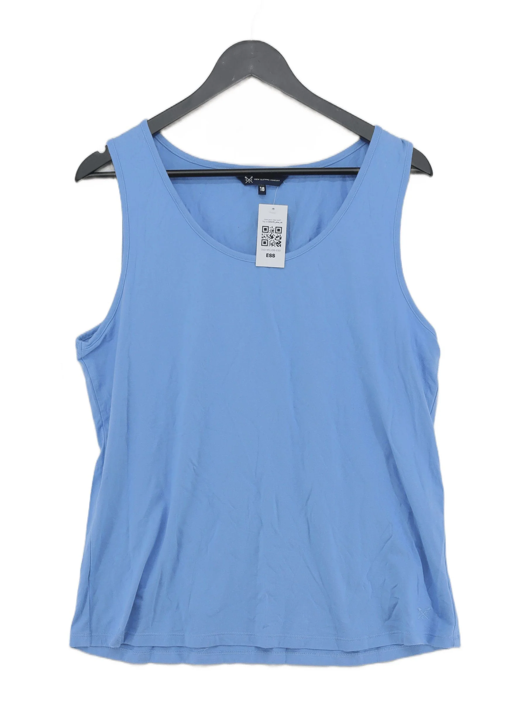 Crew Clothing Women's T-Shirt UK 18 Blue Cotton