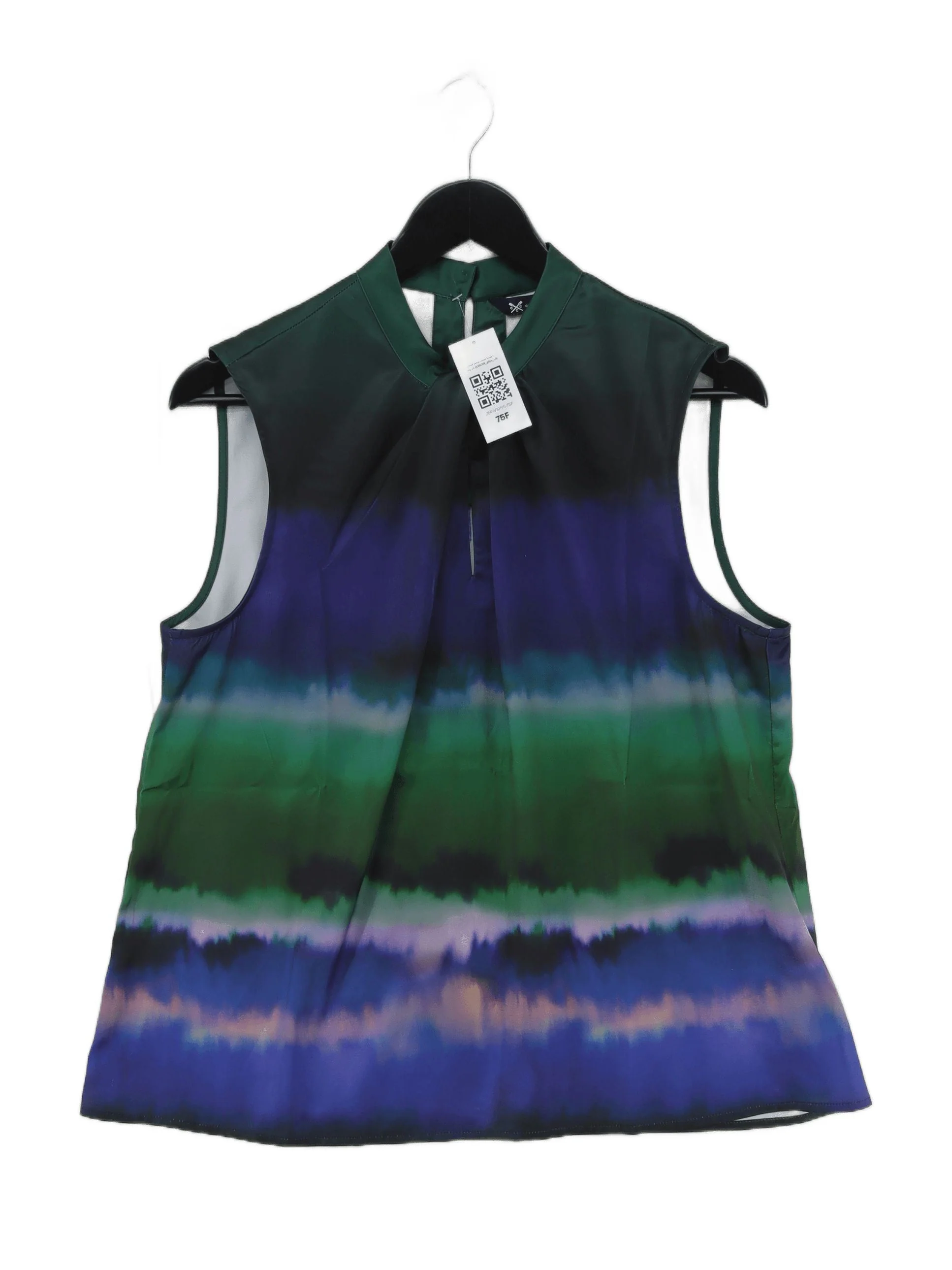 Crew Clothing Women's Top L Multi 100% Polyester Sleeveless High Neck Basic