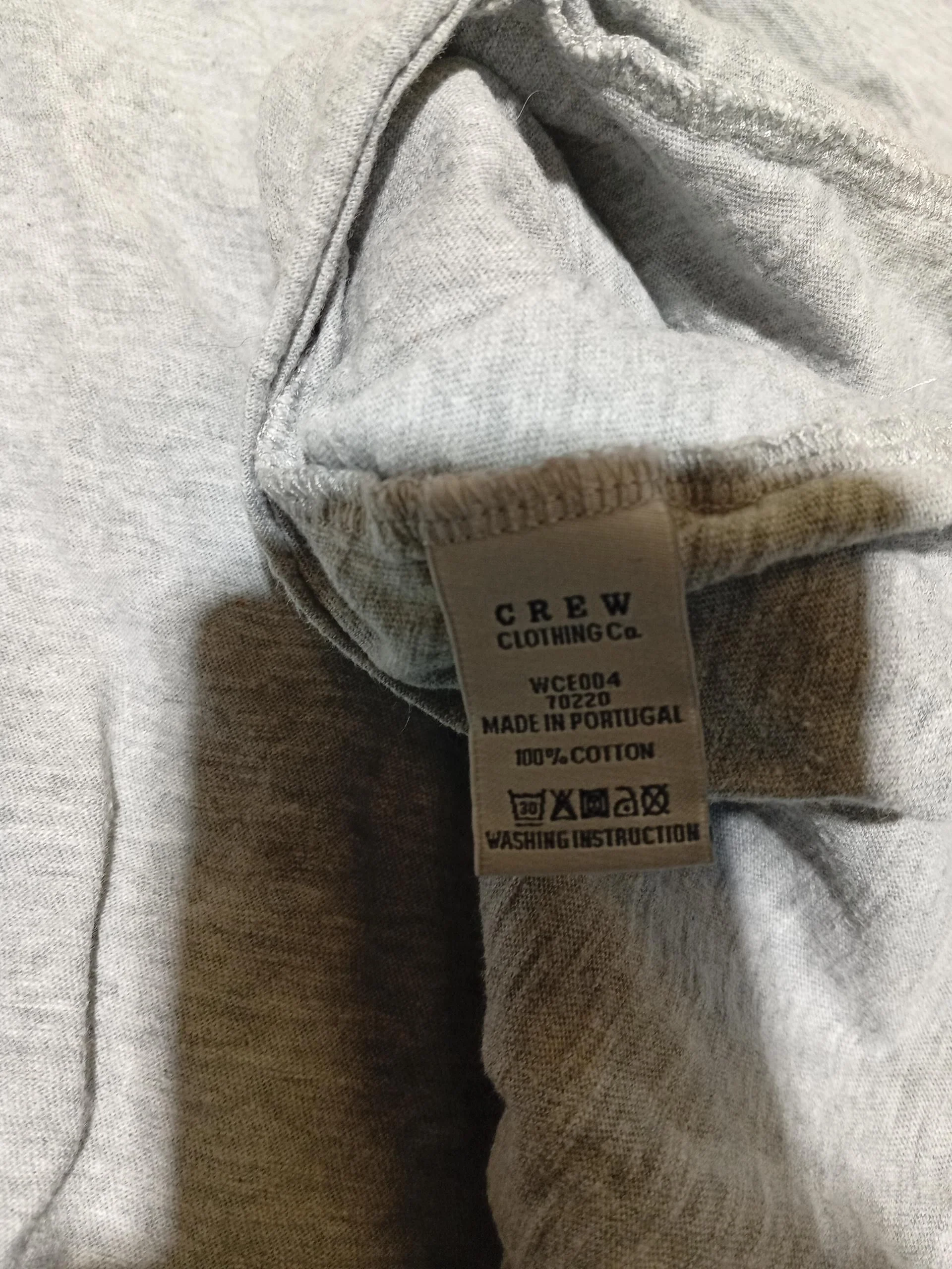 Crew Clothing Women's Top S Grey 100% Cotton 3/4 Sleeve Round Neck Basic - Image 6