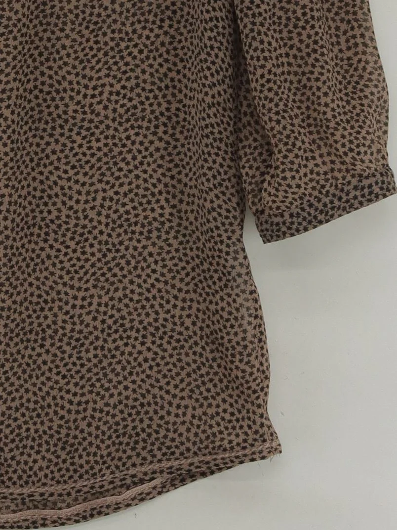 Crew Clothing Women's Top UK 10 Brown 100% Polyester Basic - Image 4