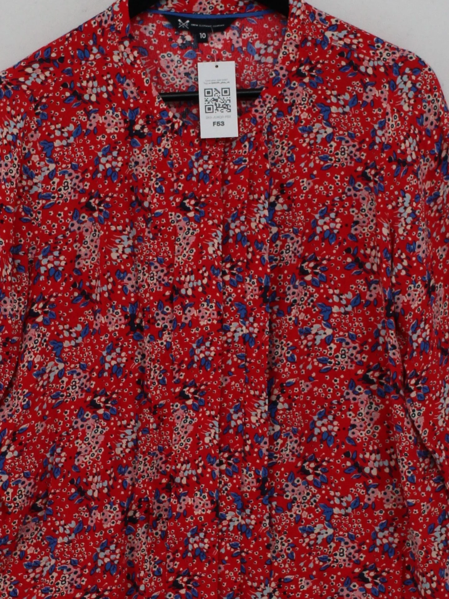 Crew Clothing Women's Top UK 10 Red 100% Viscose Basic - Image 3