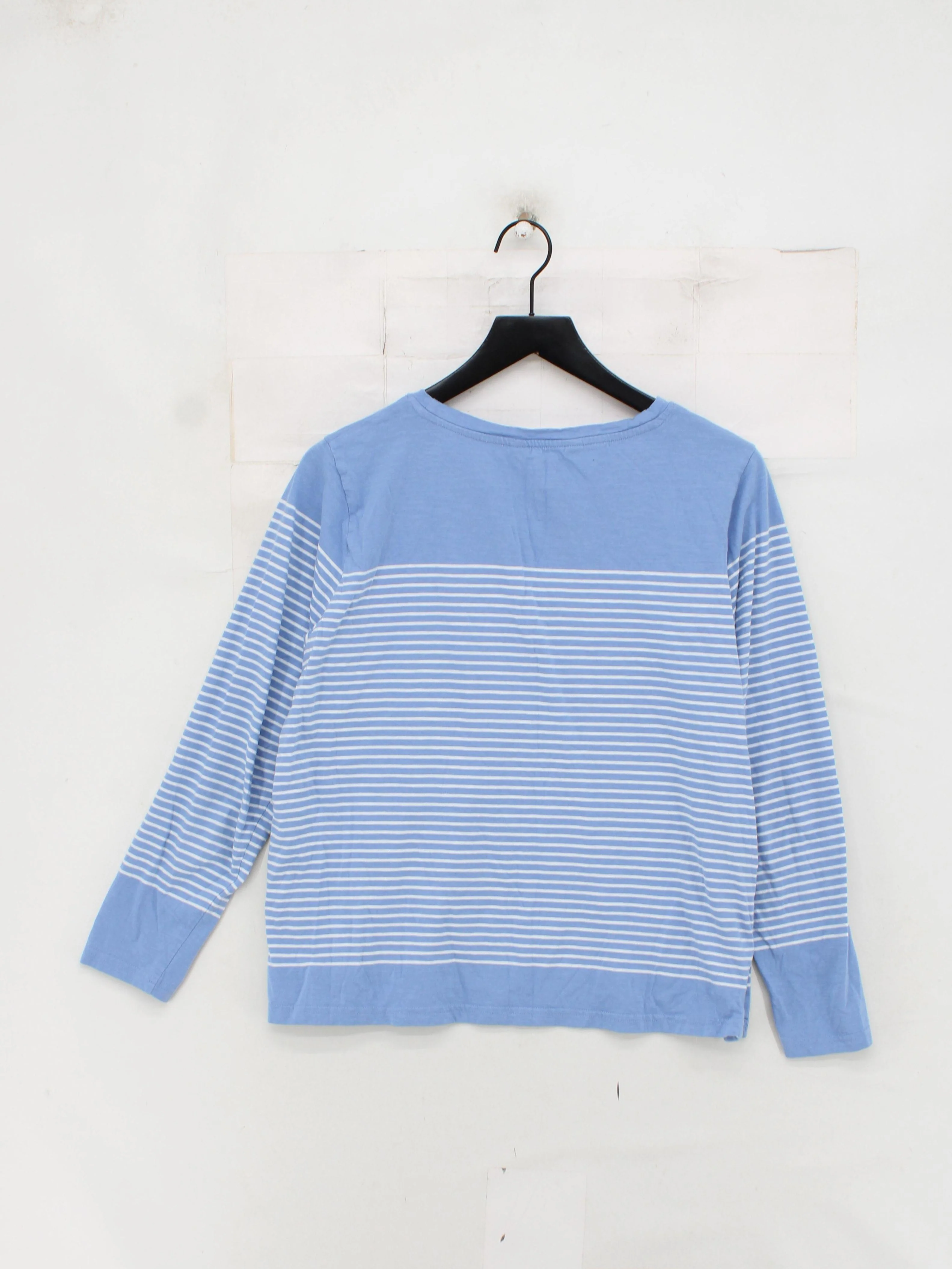 Crew Clothing Women's Top UK 16 Blue 100% Cotton Basic - Image 2