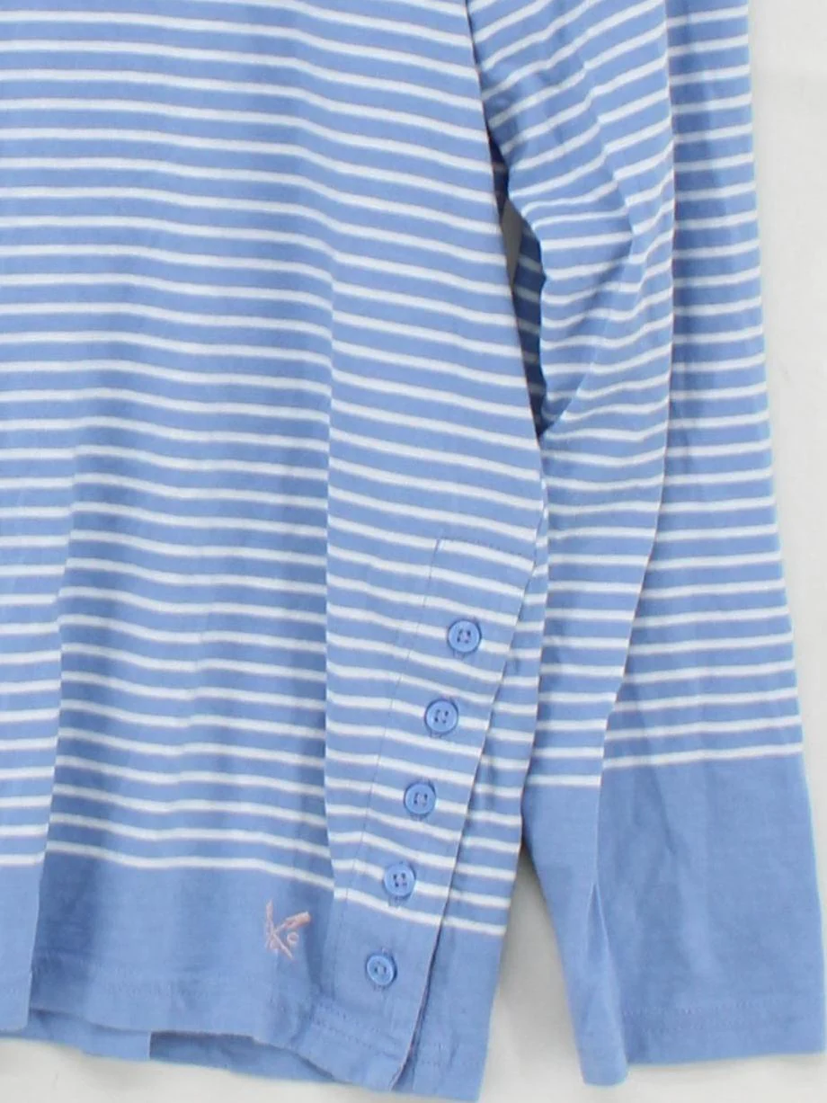 Crew Clothing Women's Top UK 16 Blue 100% Cotton Basic - Image 4