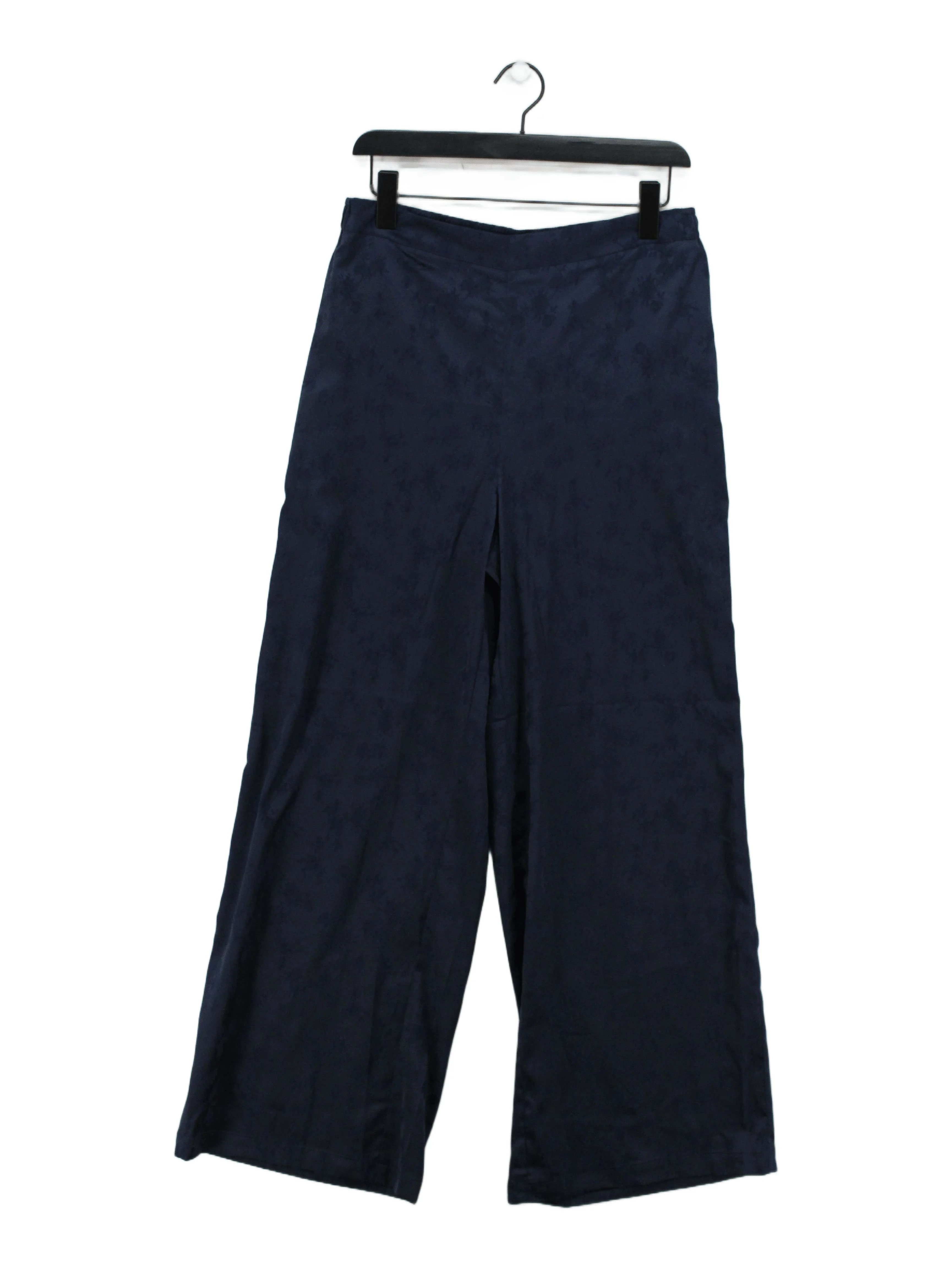 Crew Clothing Women's Trousers UK 12 Blue Polyester with Elastane Chino